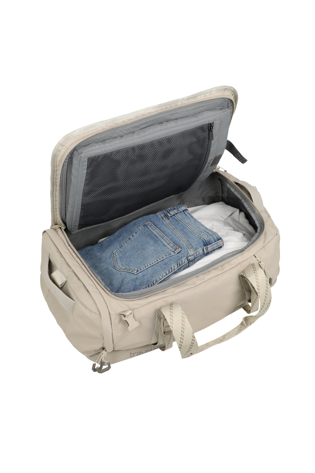 travelite Venture Line Duffle M Reisetasche in Sand – Ansicht 11