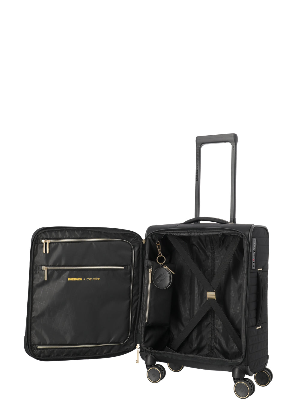 Travelite BARBARA STEPP 4w Trolley S erw., Schwarz