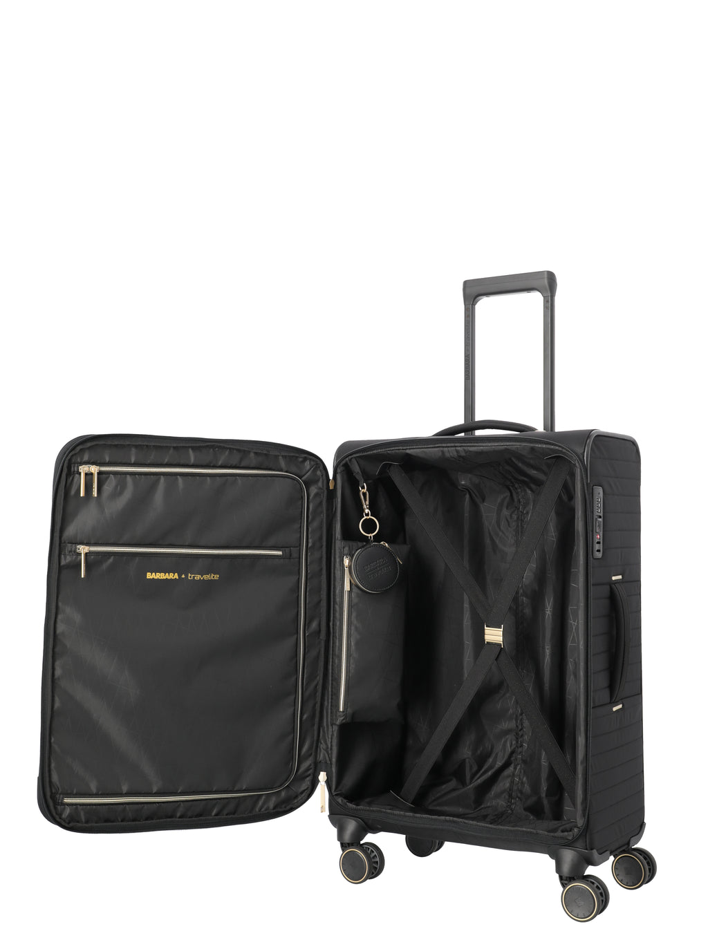 Travelite BARBARA STEPP 4w Trolley M erw., Schwarz