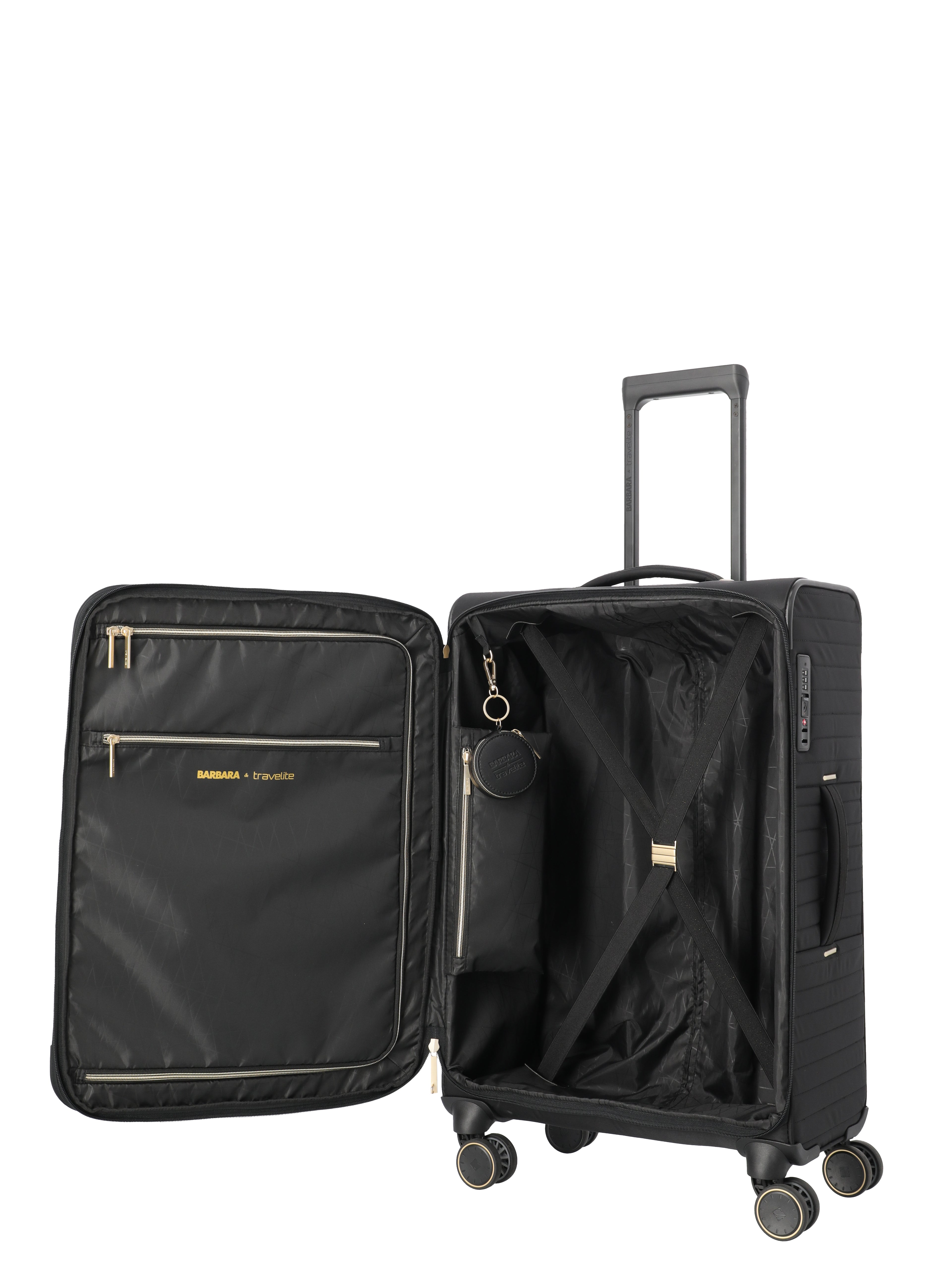 Travelite BARBARA STEPP 4w Trolley M erw., Schwarz