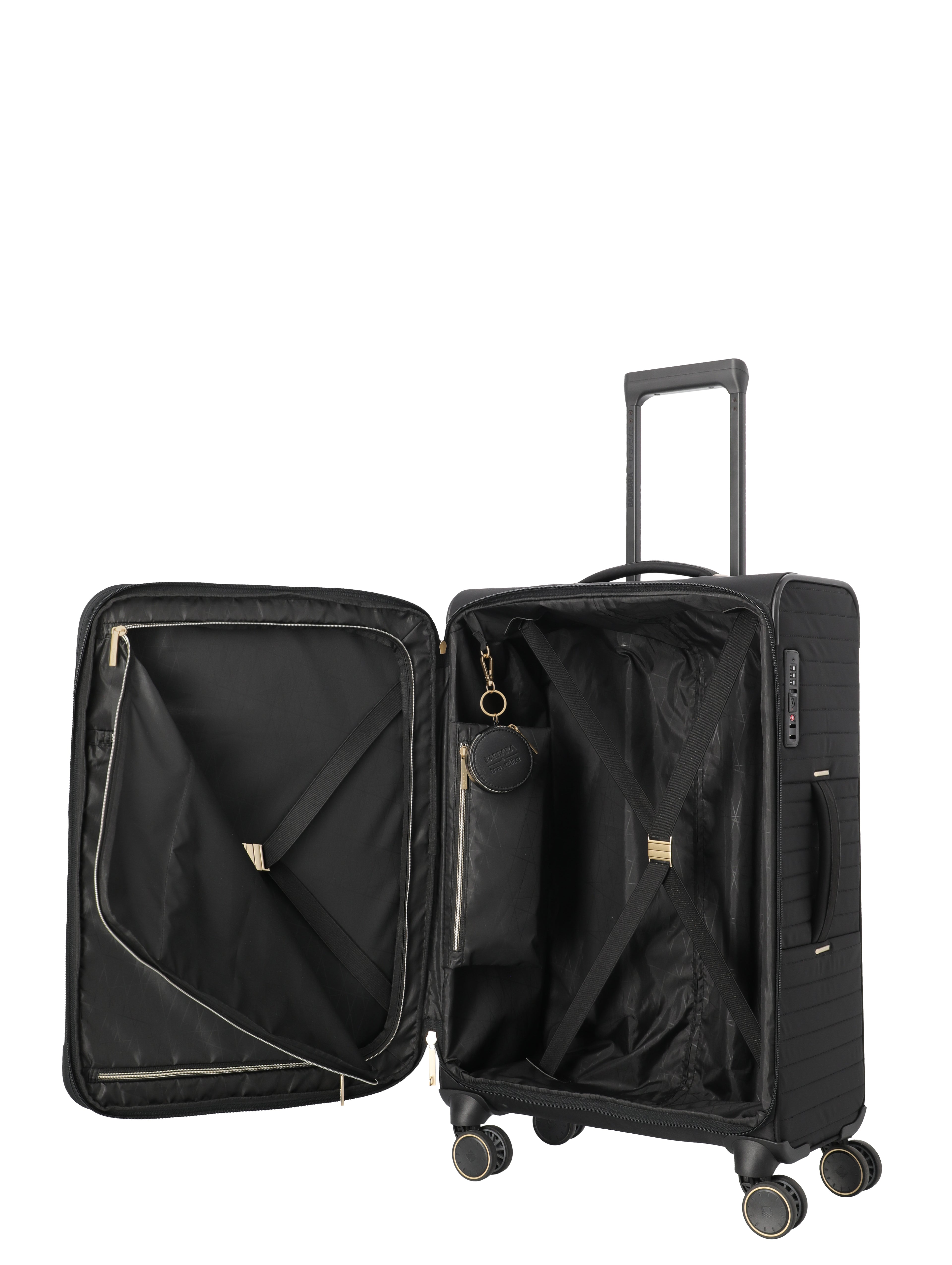 Travelite BARBARA STEPP 4w Trolley M erw., Schwarz