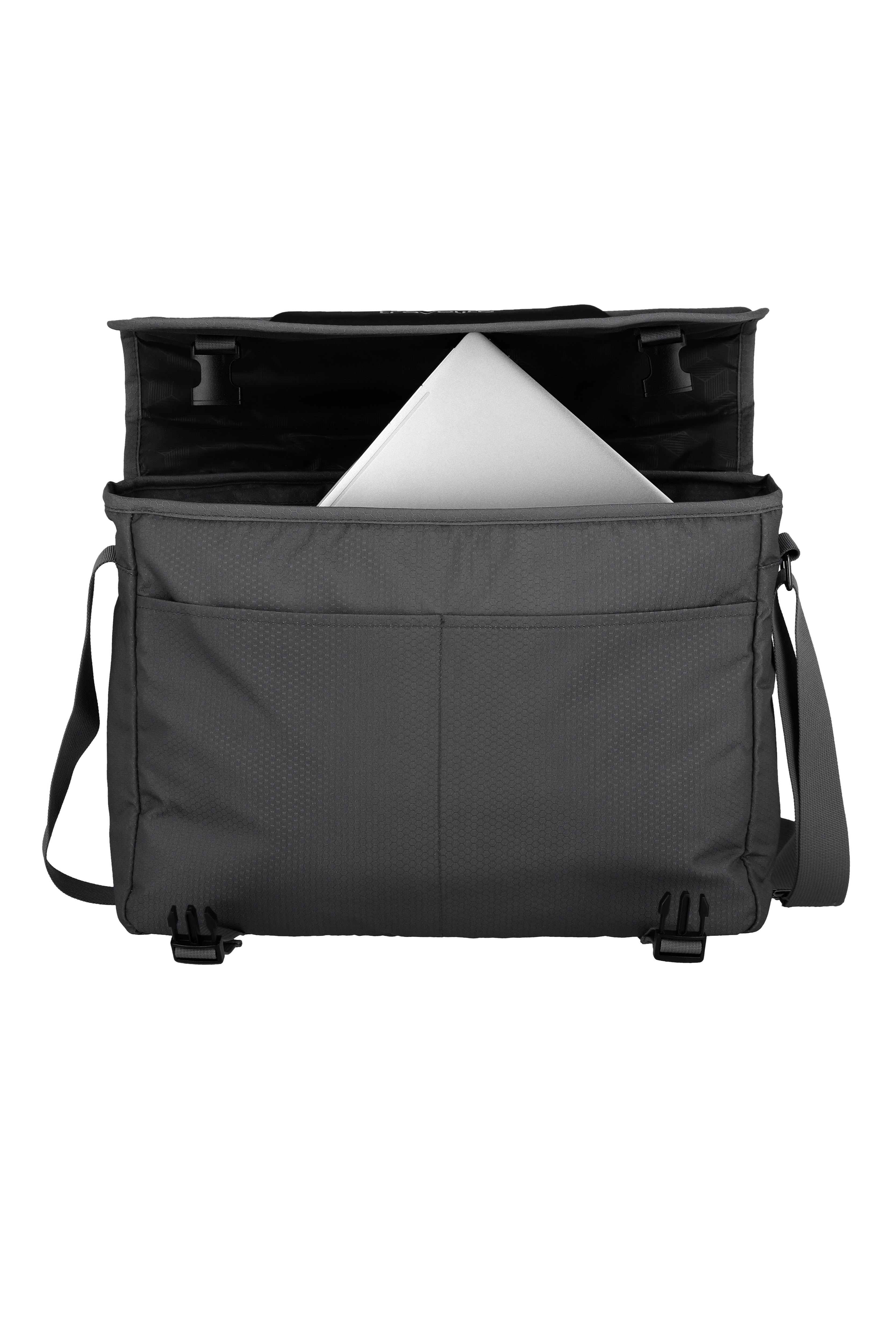 Travelite SKAII Messenger, Gipfelgrau – geöffnete Innenansicht