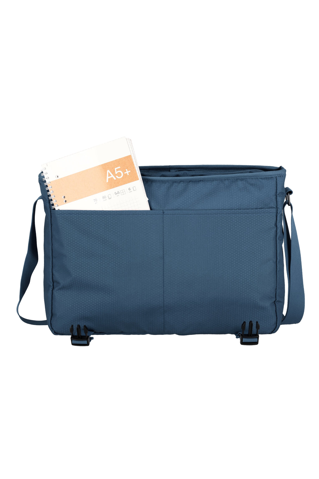 Travelite SKAII Messenger, Panoramablau – Rück- und Fächeransicht