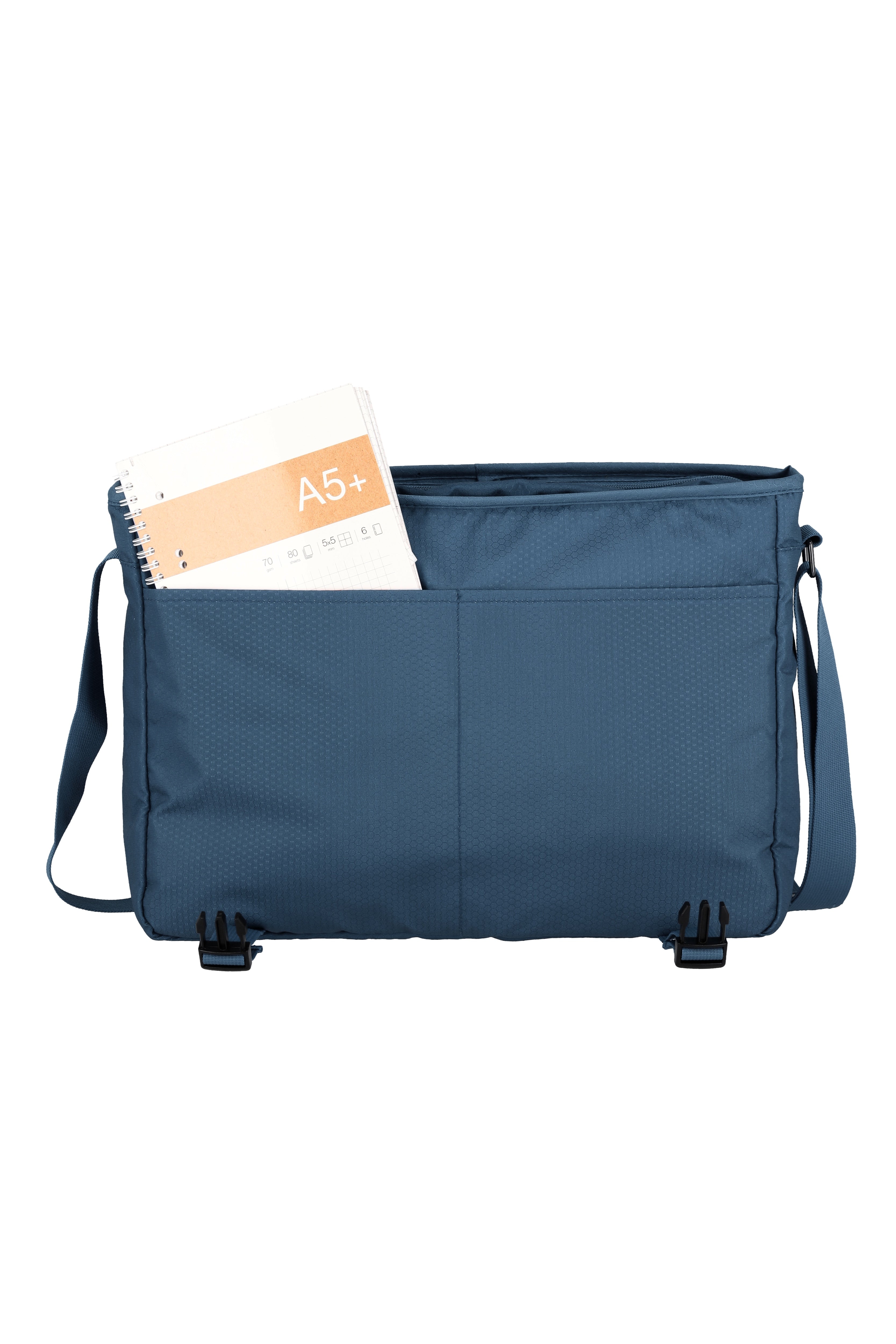 Travelite SKAII Messenger, Panoramablau – Rück- und Fächeransicht