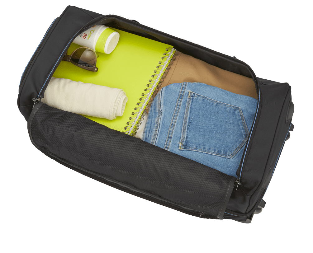 Travelite BASICS Rollenreisetasche erw. S erw., Schwarz – Innenansicht