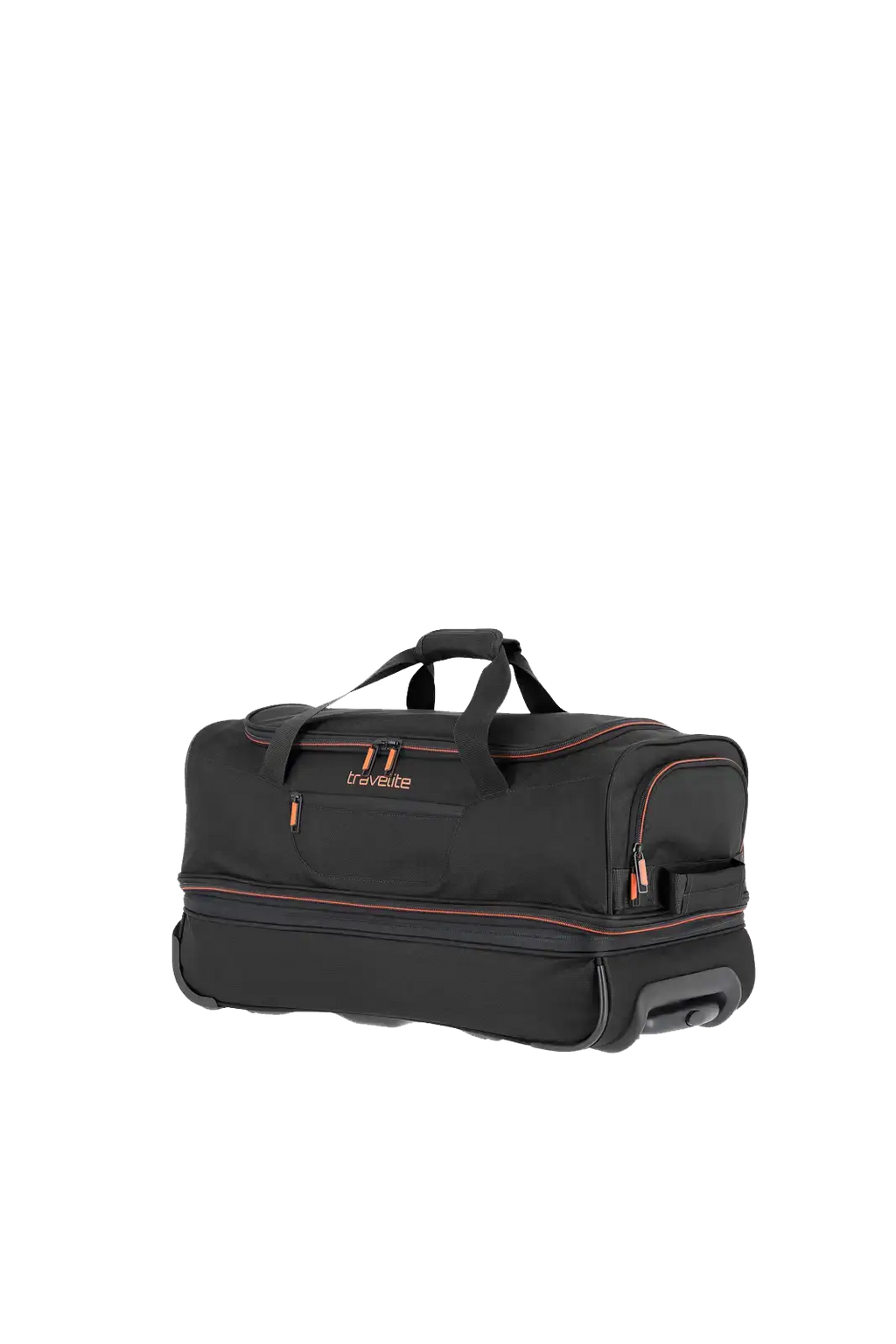 Travelite BASICS Rollenreisetasche erw. S erw., Schwarz – Schrägansicht 2