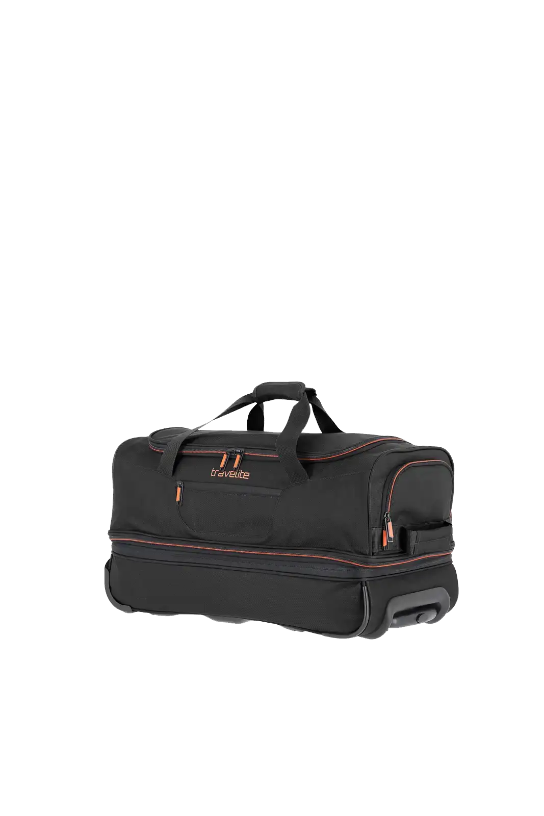 Travelite BASICS Rollenreisetasche erw. S erw., Schwarz – Schrägansicht 2