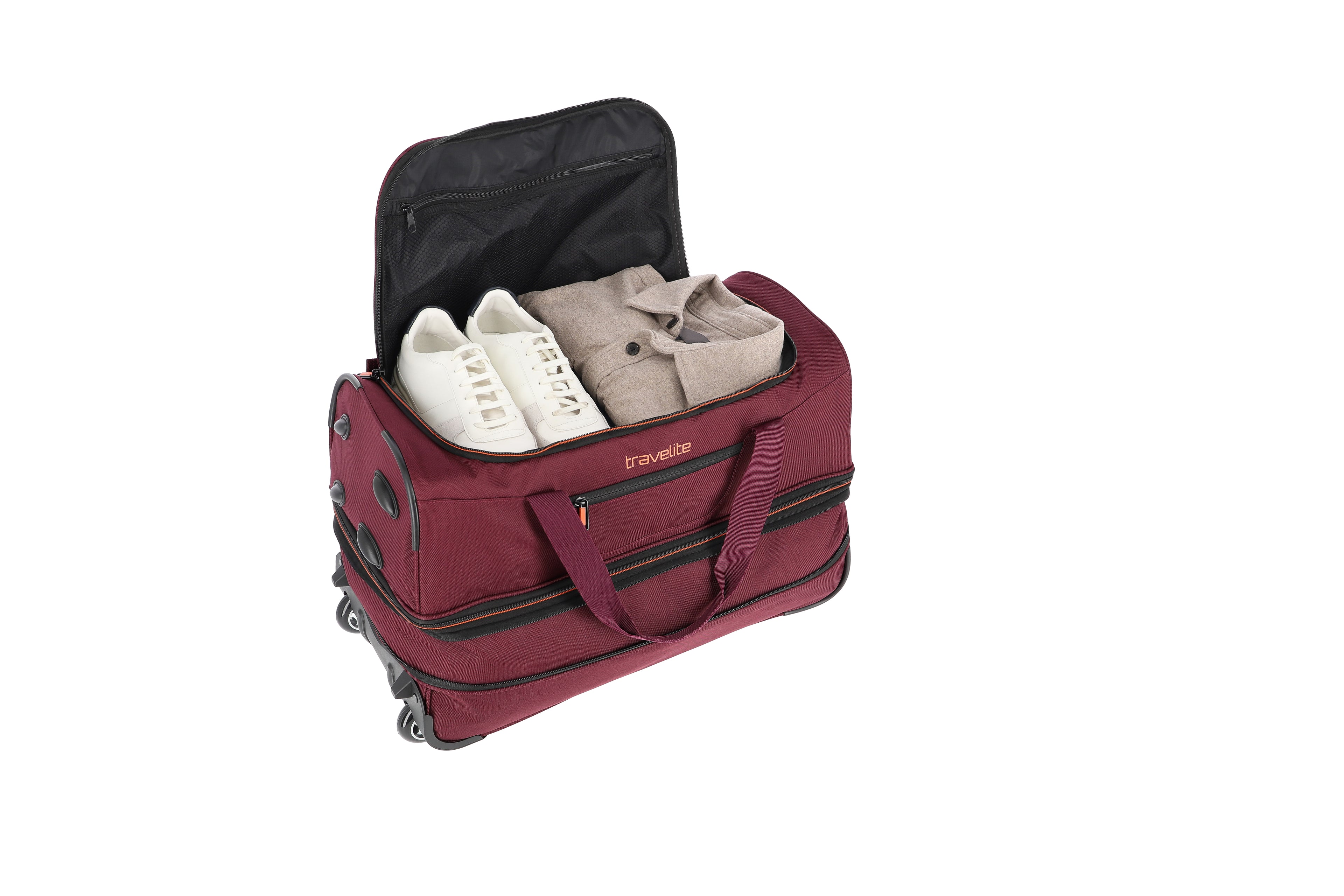 Travelite BASICS Rollenreisetasche erw. S erw., Bordeaux