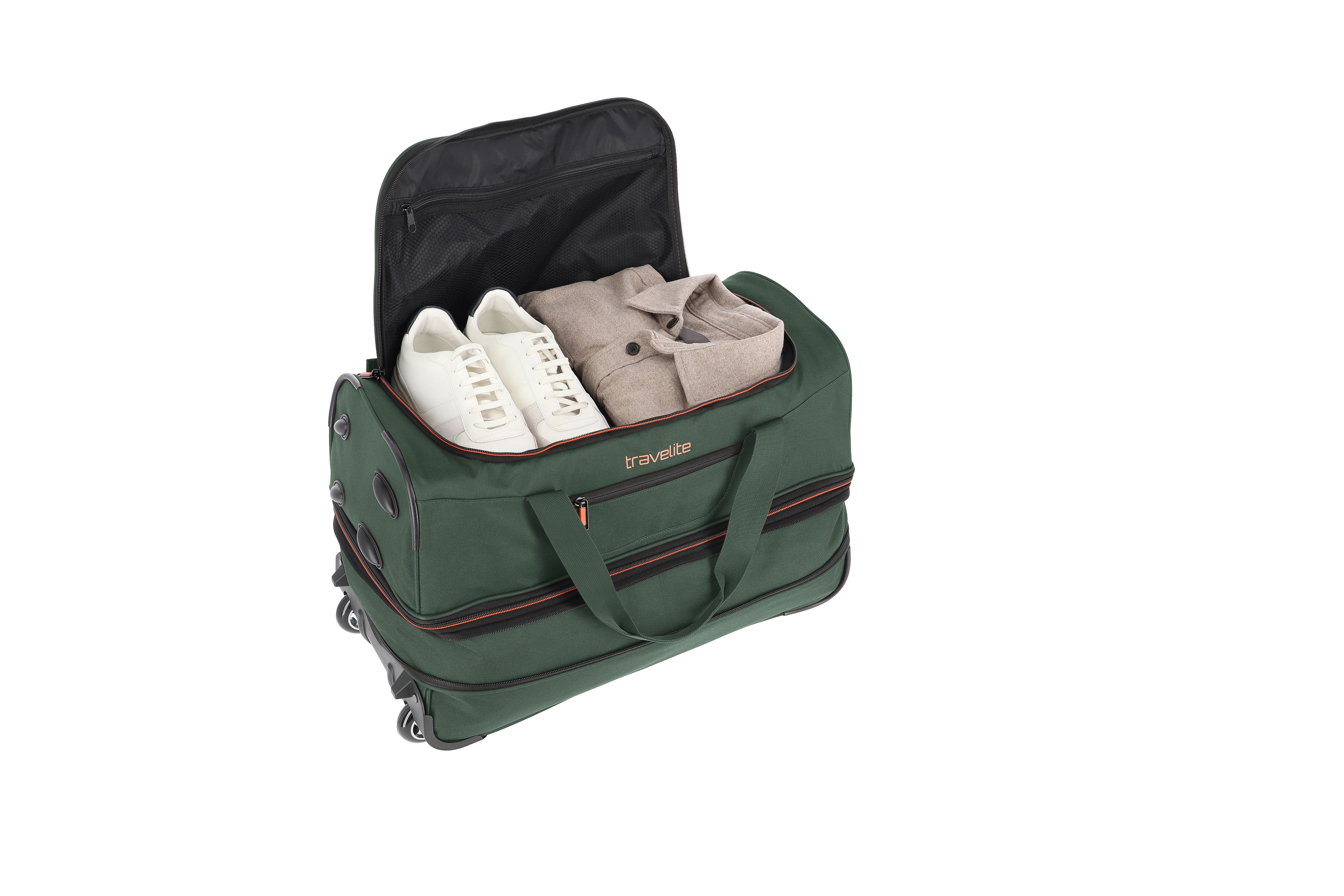 Travelite BASICS Rollenreisetasche erw. S erw., Dunkelgrün