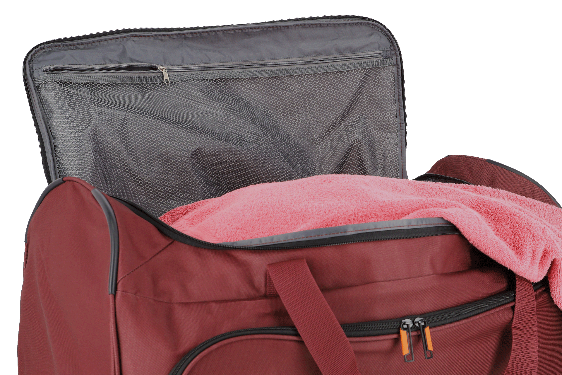 Travelite BASICS FRESH Rollenreisetasche, Bordeaux – Produktansicht 7