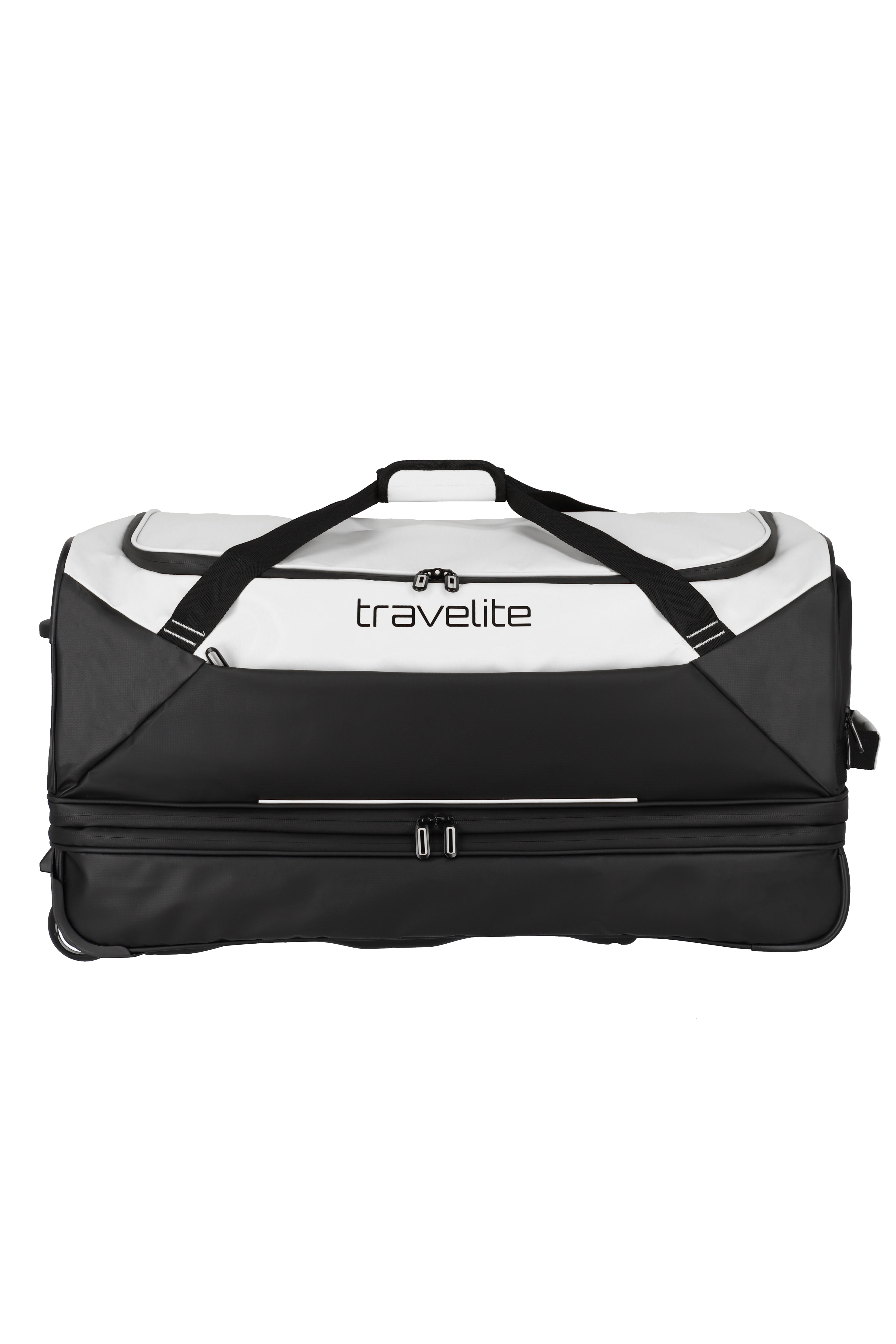 Travelite BASICS Rollenreisetasche L erw. Plane, Schwarz/Weiß
