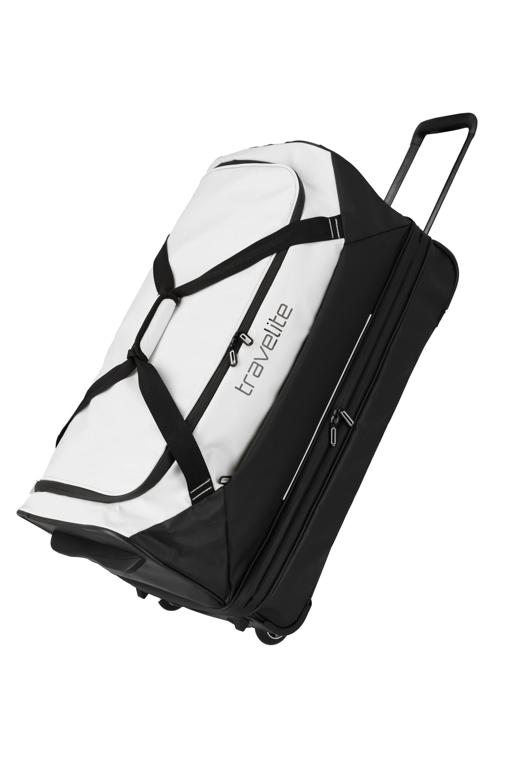 Travelite BASICS Rollenreisetasche L erw. Plane, Schwarz/Weiß