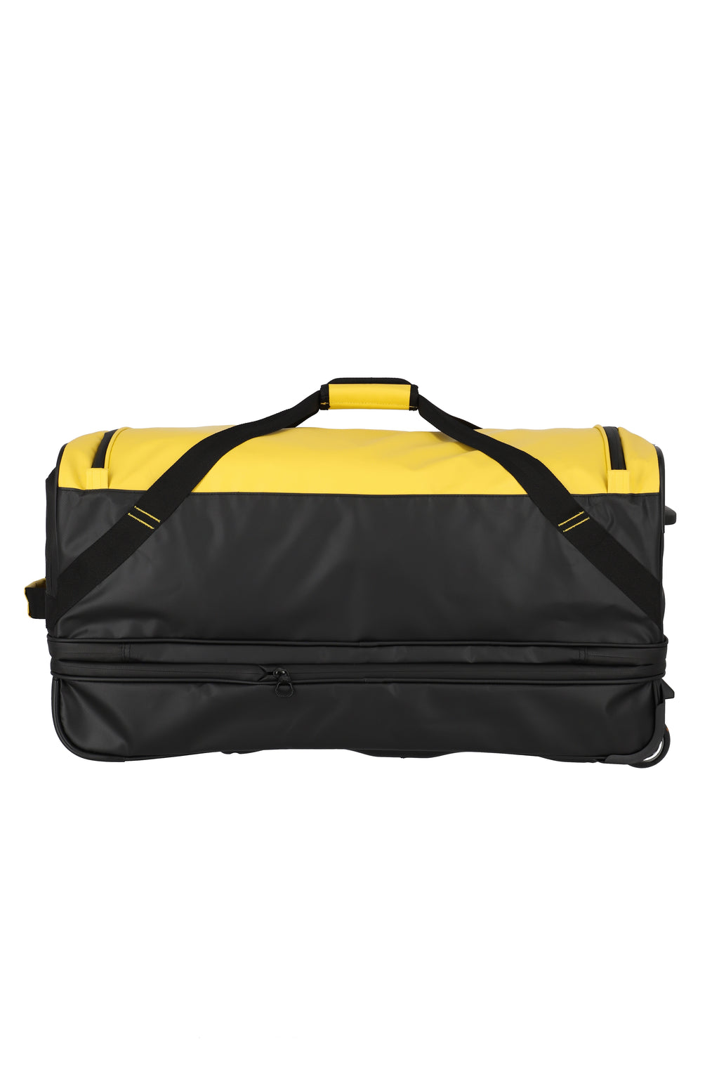 Travelite BASICS Rollenreisetasche L erw. Plane, Schwarz/Gelb