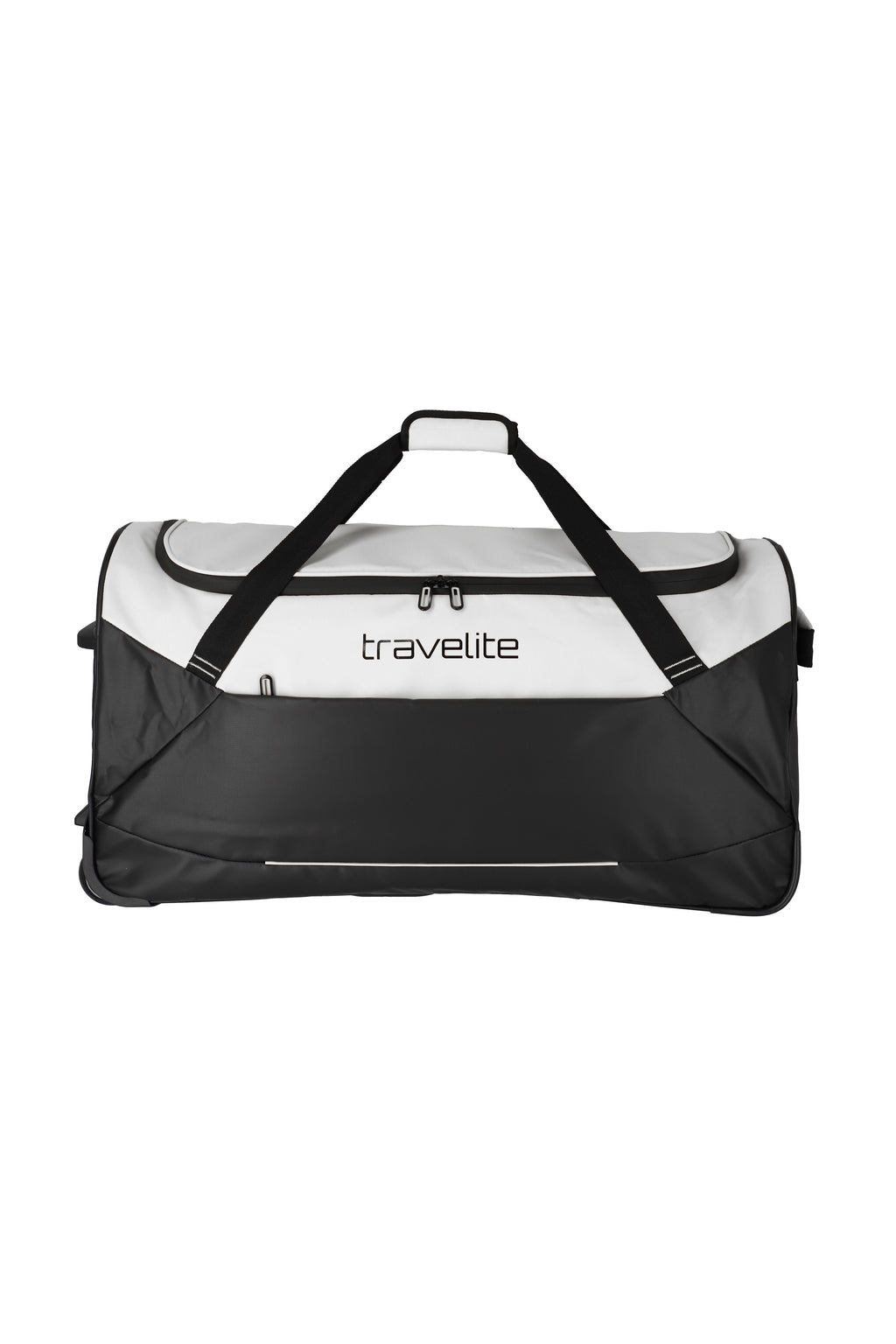 Travelite BASICS Rollenreisetasche L Plane, Schwarz/Weiß