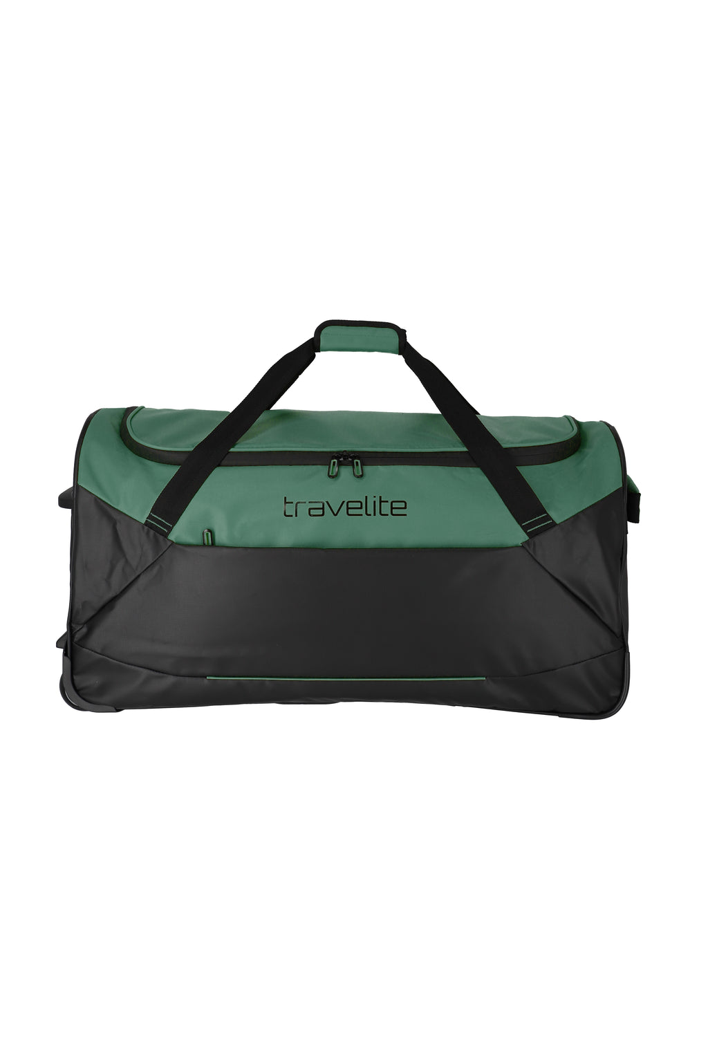 Travelite BASICS Rollenreisetasche L Plane, Schwarz/Grün