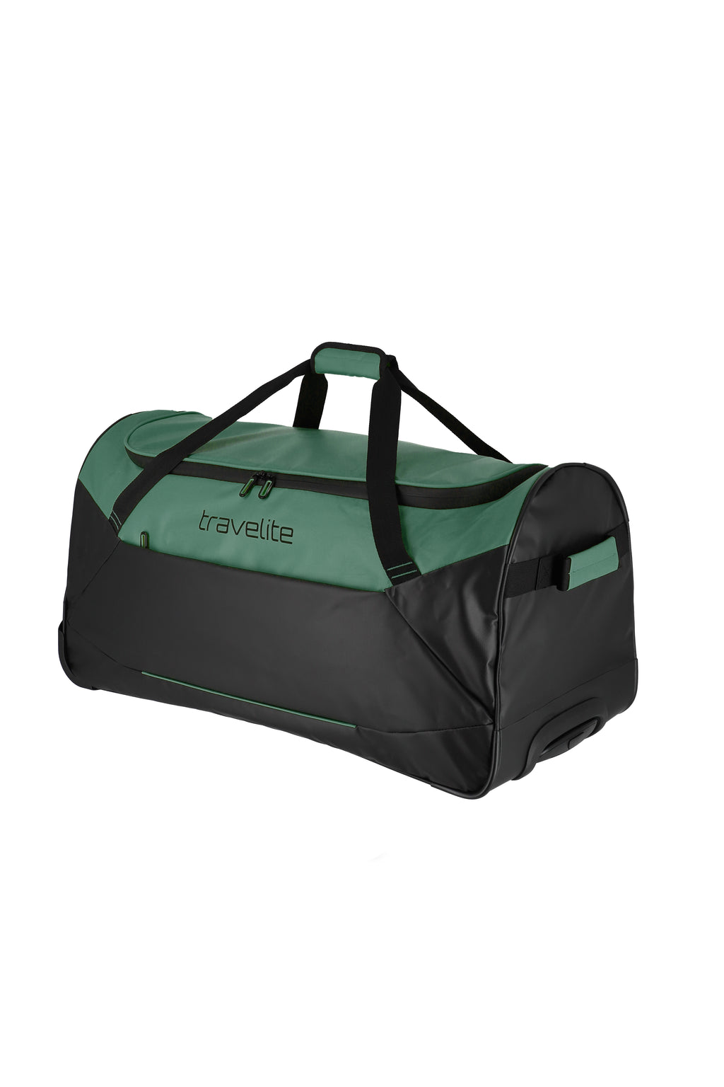 Travelite BASICS Rollenreisetasche L Plane, Schwarz/Grün