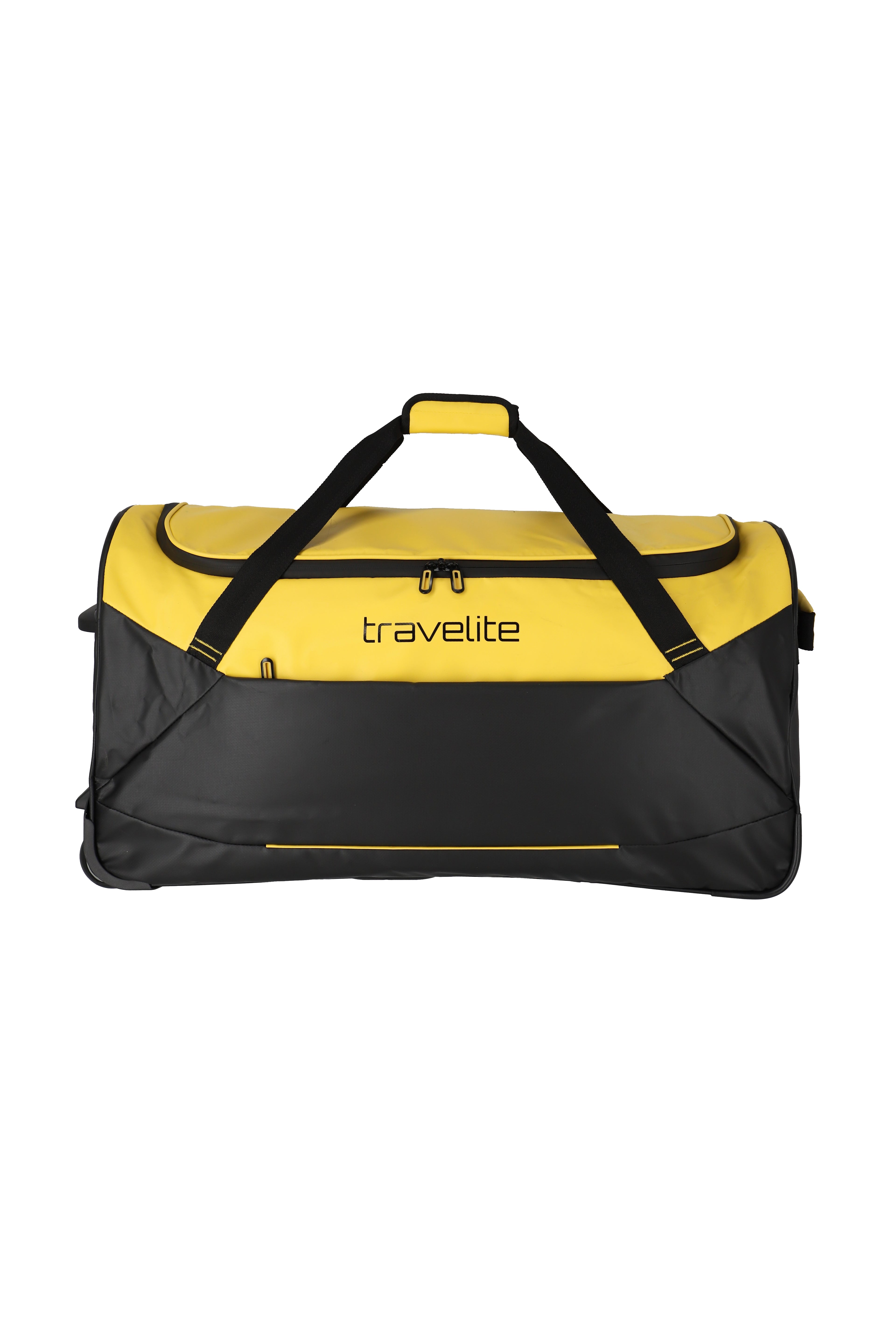 Travelite BASICS Rollenreisetasche L Plane, Schwarz/Gelb