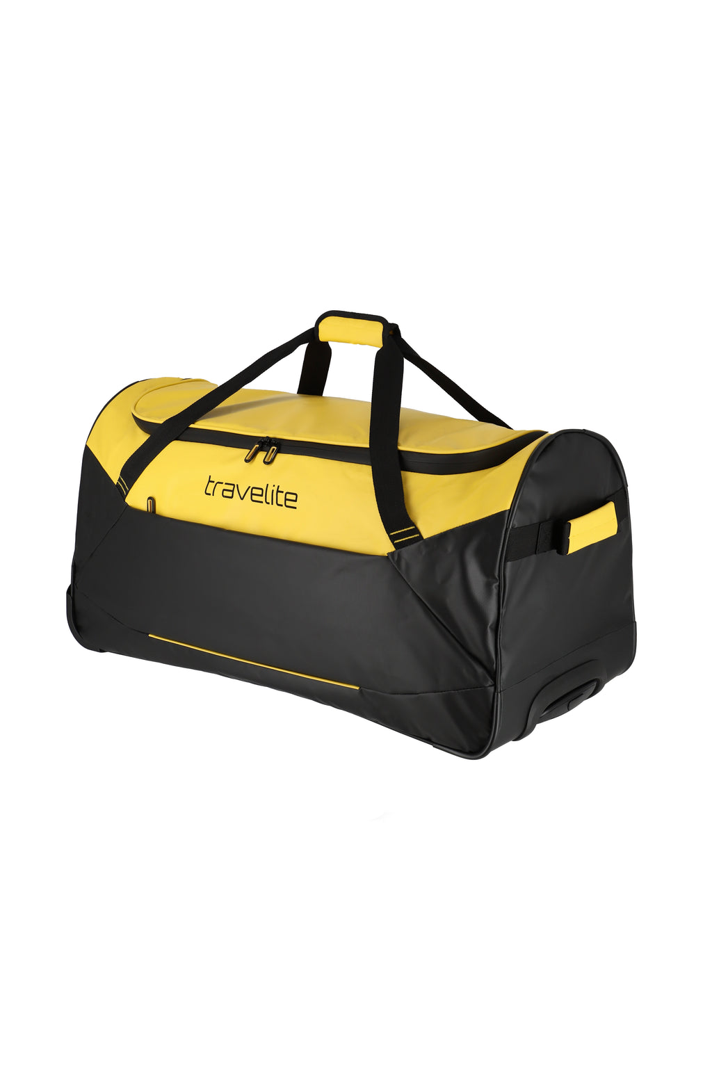 Travelite BASICS Rollenreisetasche L Plane, Schwarz/Gelb