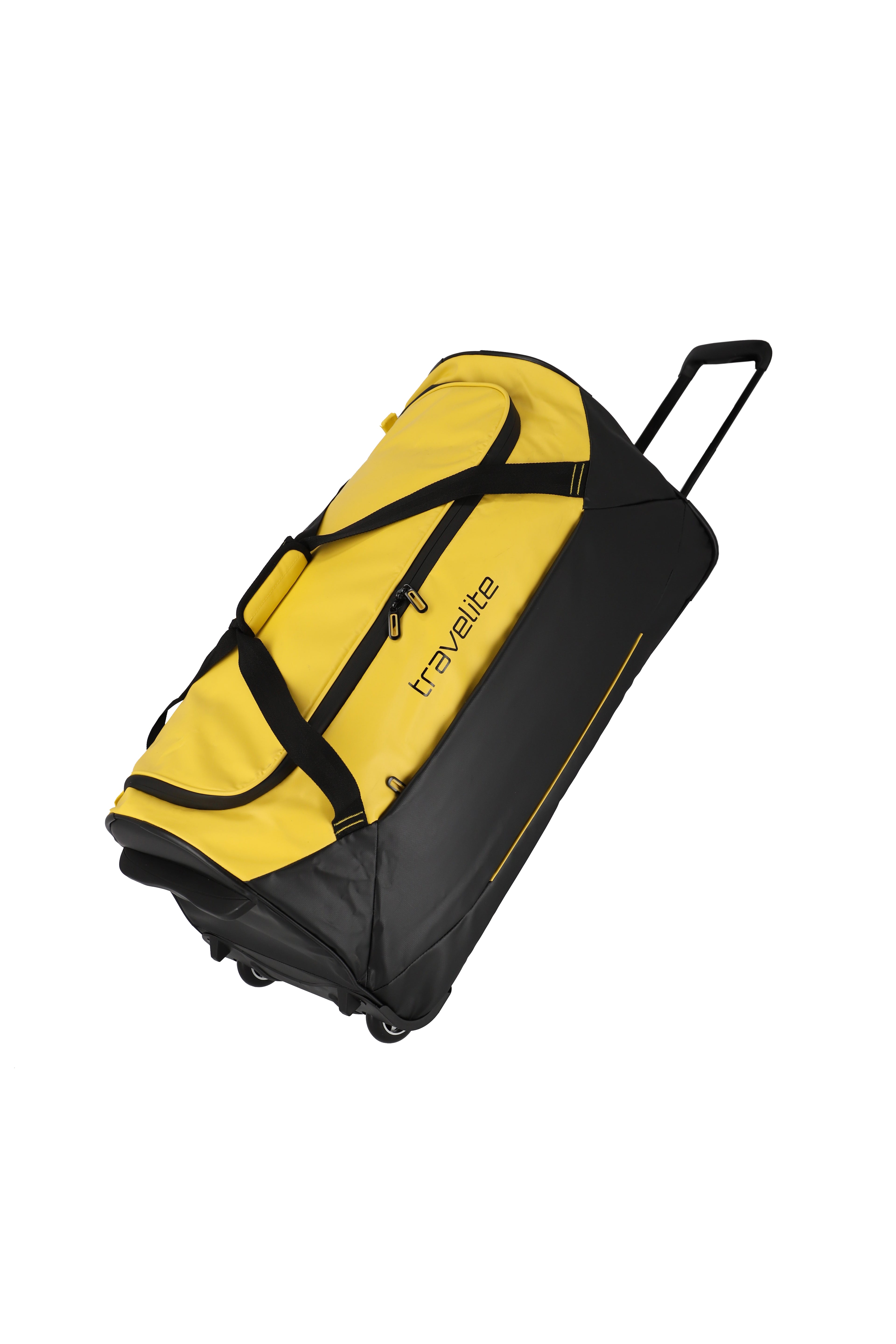 Travelite BASICS Rollenreisetasche L Plane, Schwarz/Gelb