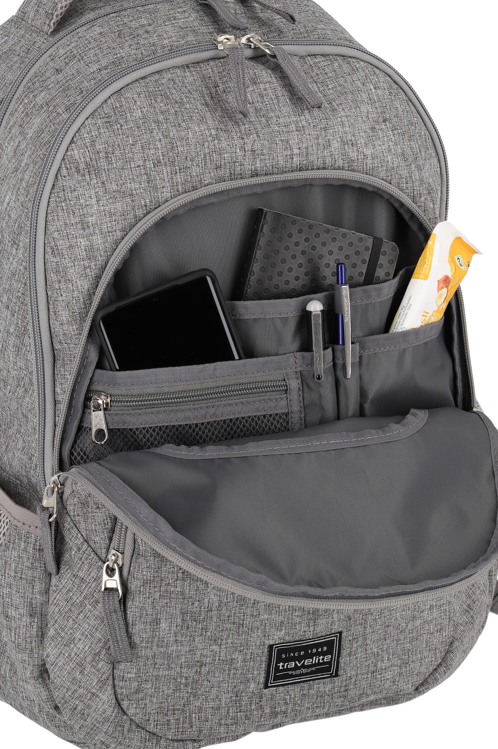 Travelite BASICS Rucksack Melange, Hellgrau