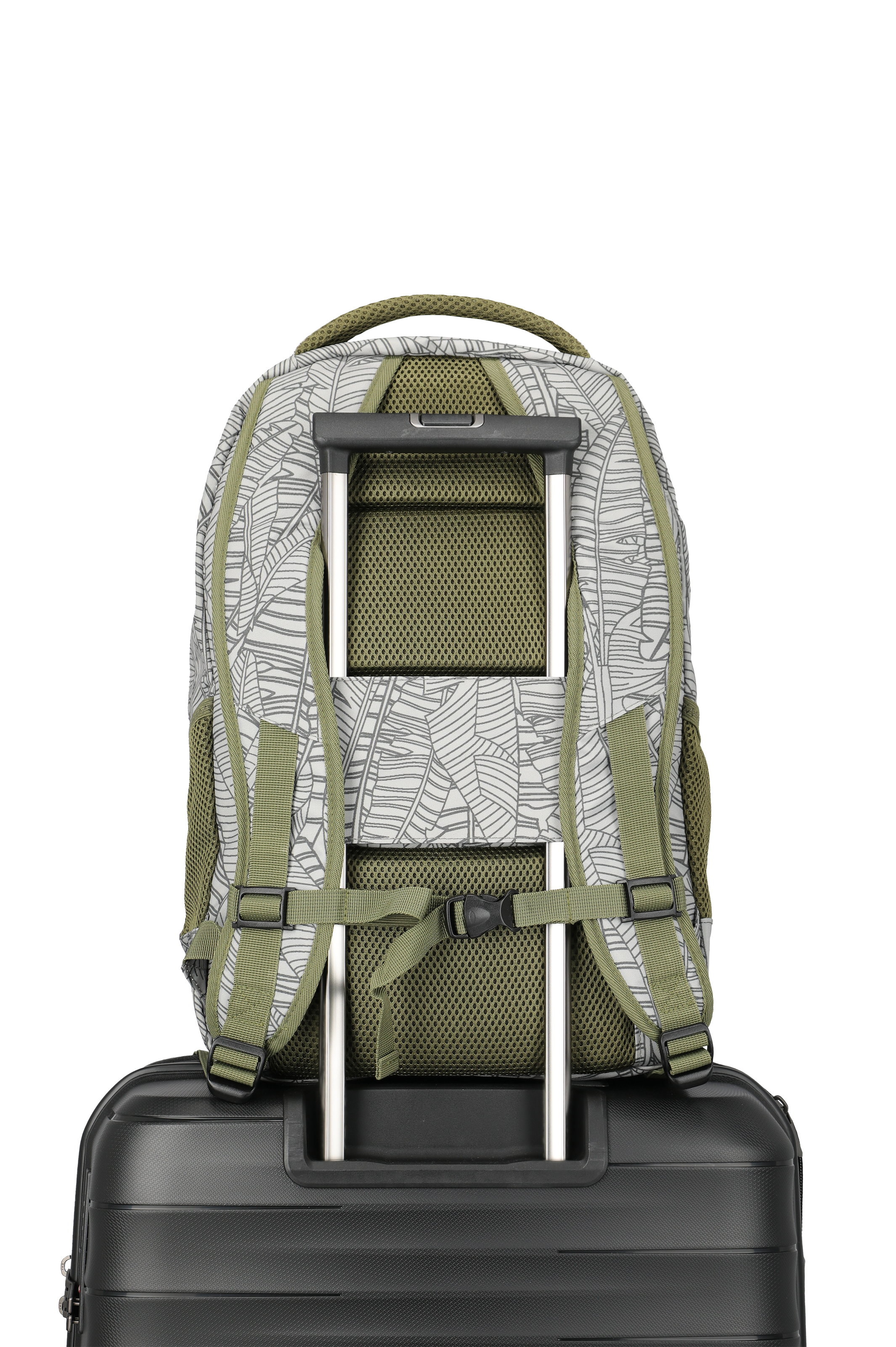 Travelite BASICS Rucksack Print, Grau – Detailansicht