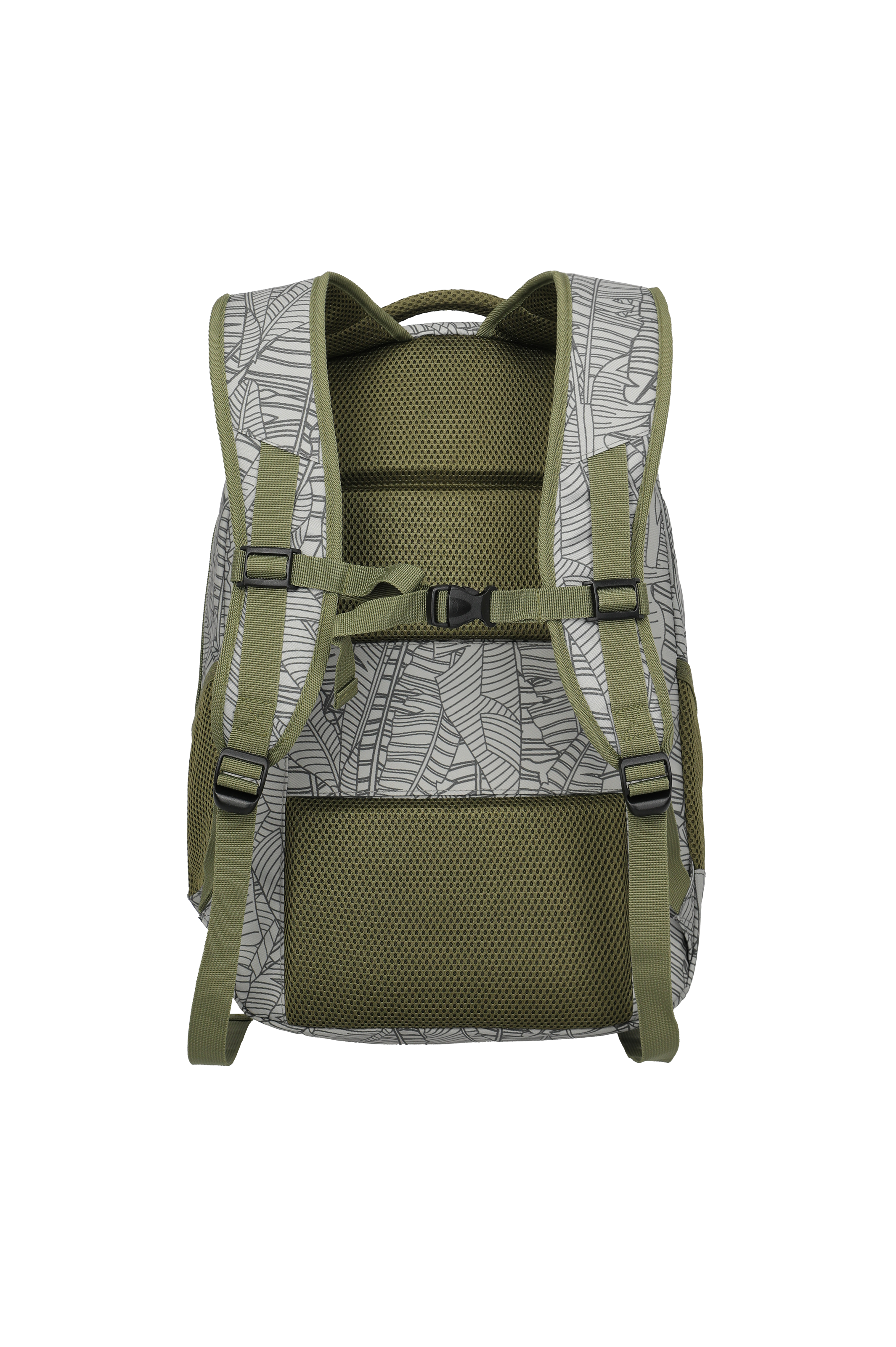 Travelite BASICS Rucksack Print, Grau – Rückansicht