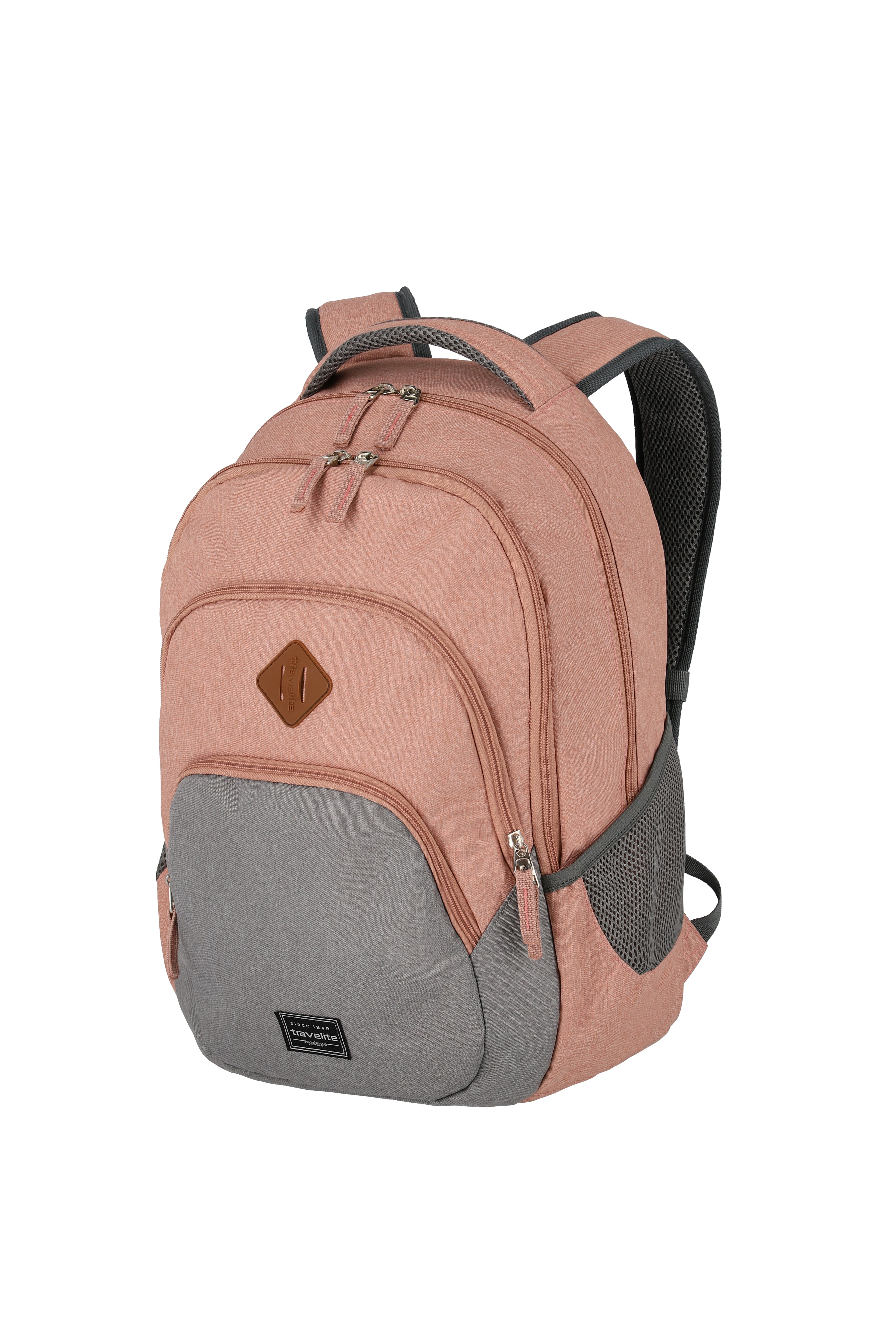 Travelite BASICS Rucksack Melange, Rosa/Grau