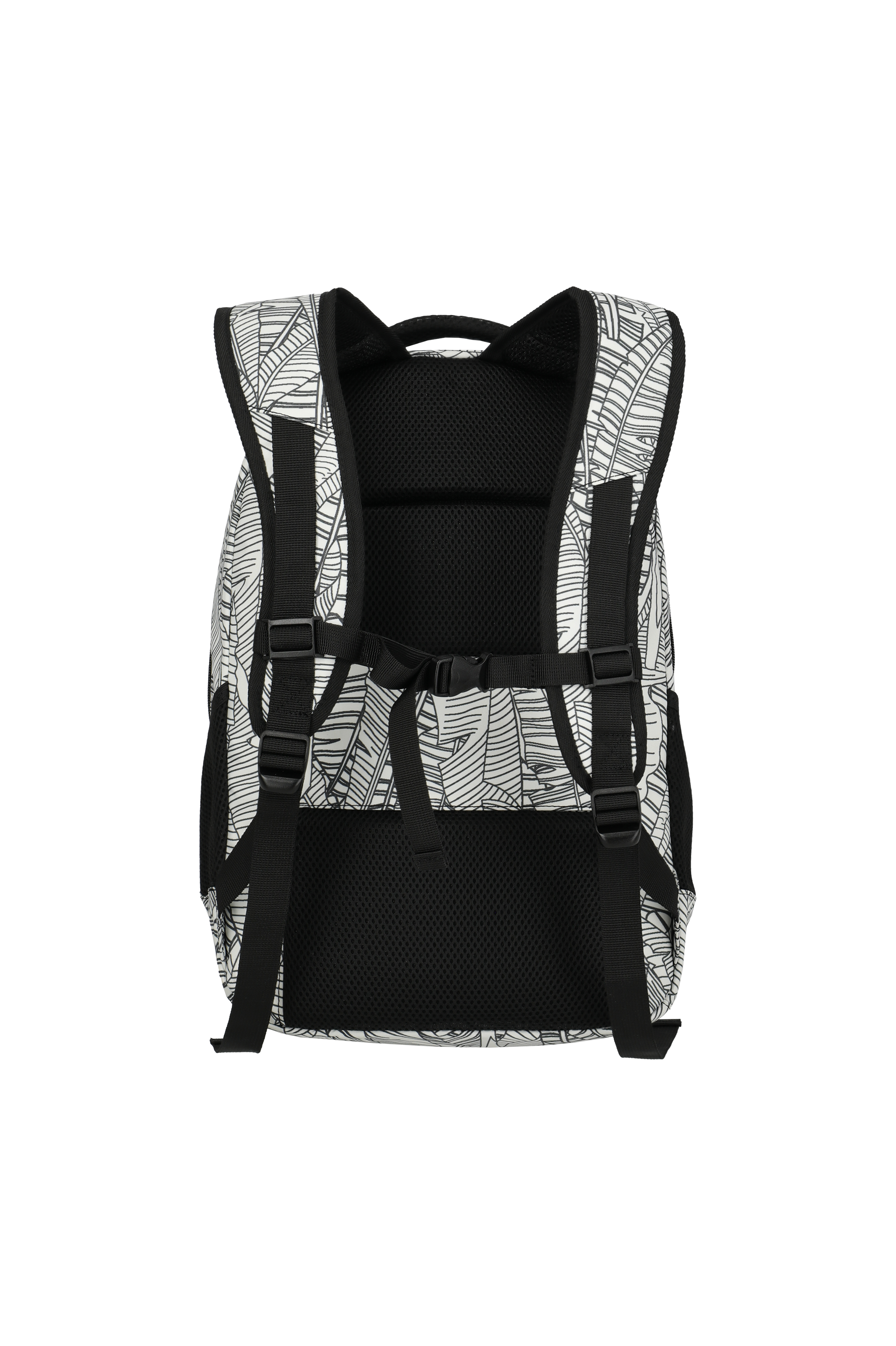 Travelite BASICS Rucksack Print, Weiß – Rückansicht