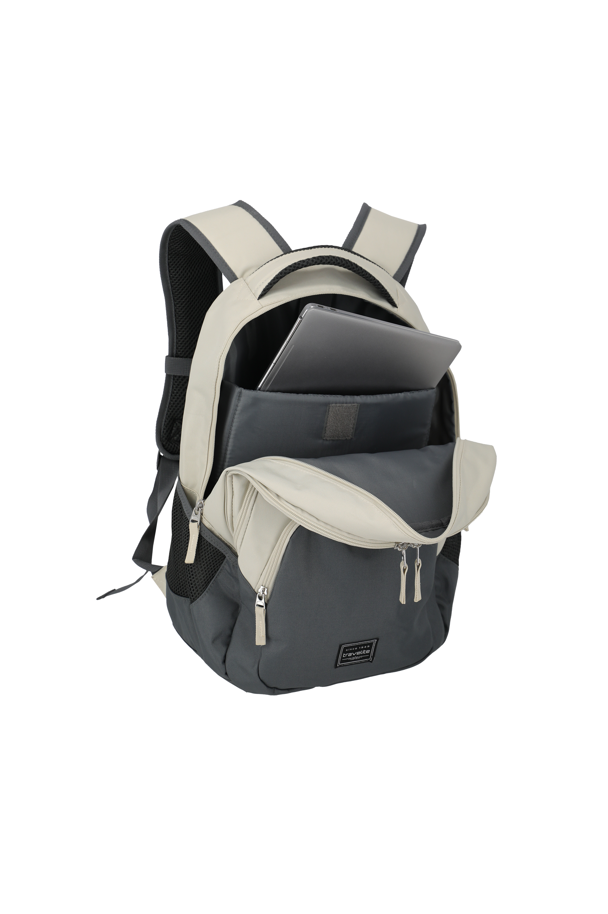 Travelite BASICS Rucksack Melange, Nature/Anthracite – Produktansicht 3