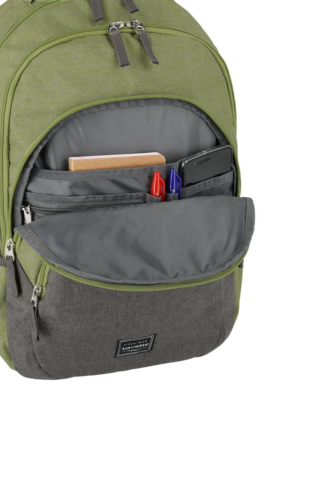 Travelite BASICS Rucksack Melange, Grün/Grau