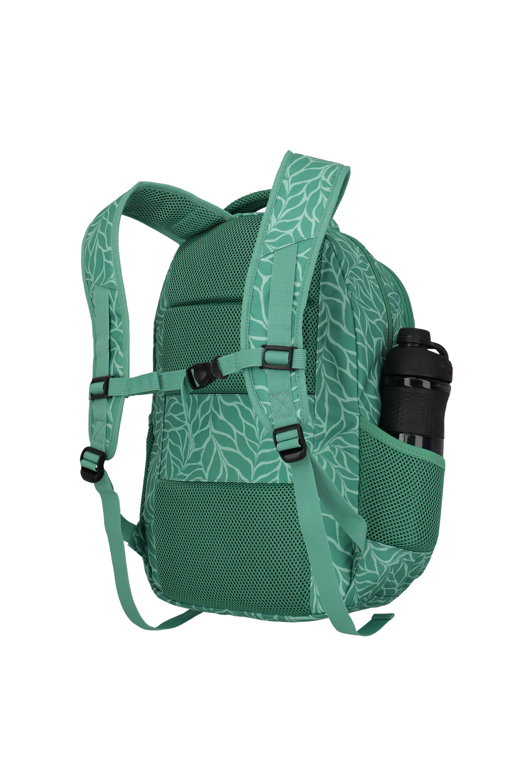 Travelite BASICS Rucksack Print, Grün – Rückansicht seitlich