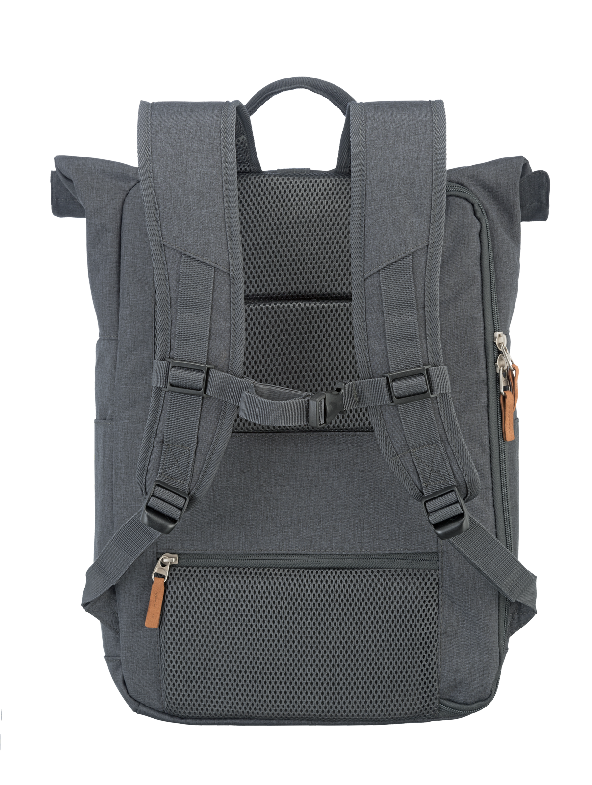 Travelite BASICS Rollup Rucksack, Anthrazit – Rückansicht
