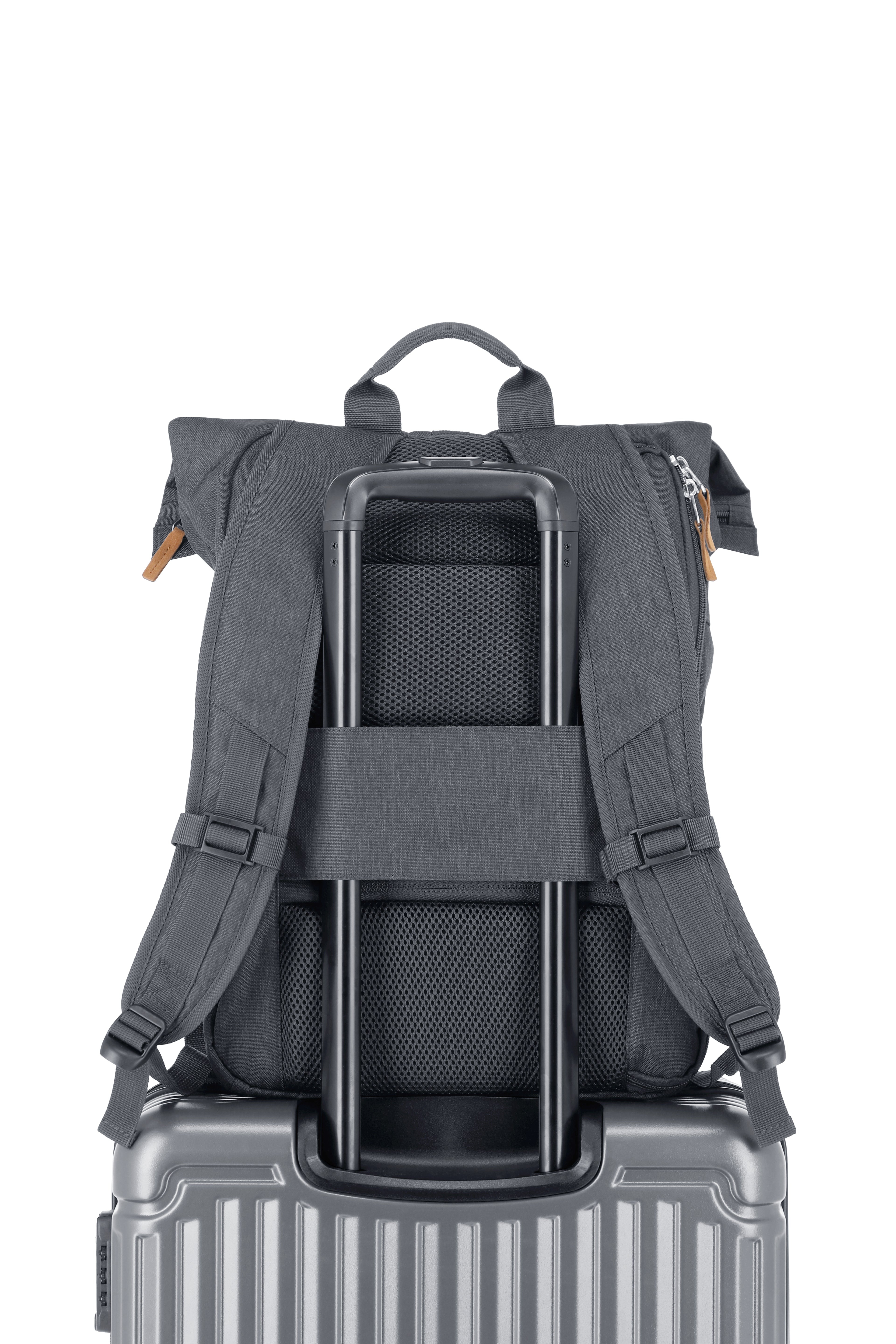 Travelite BASICS Rollup Rucksack, Anthrazit