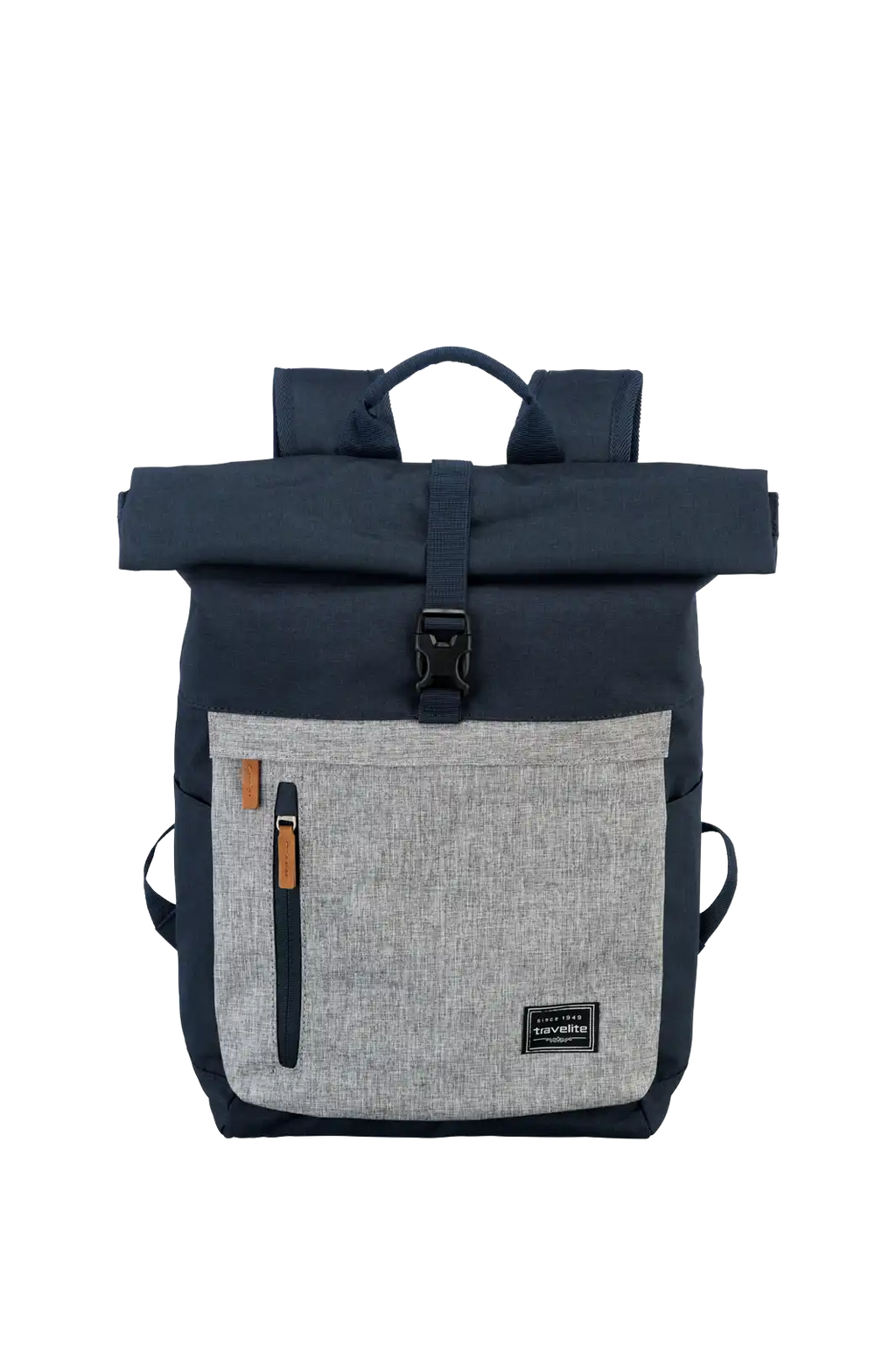 Travelite BASICS Rollup Rucksack, Marine/Grau – Produktansicht 1