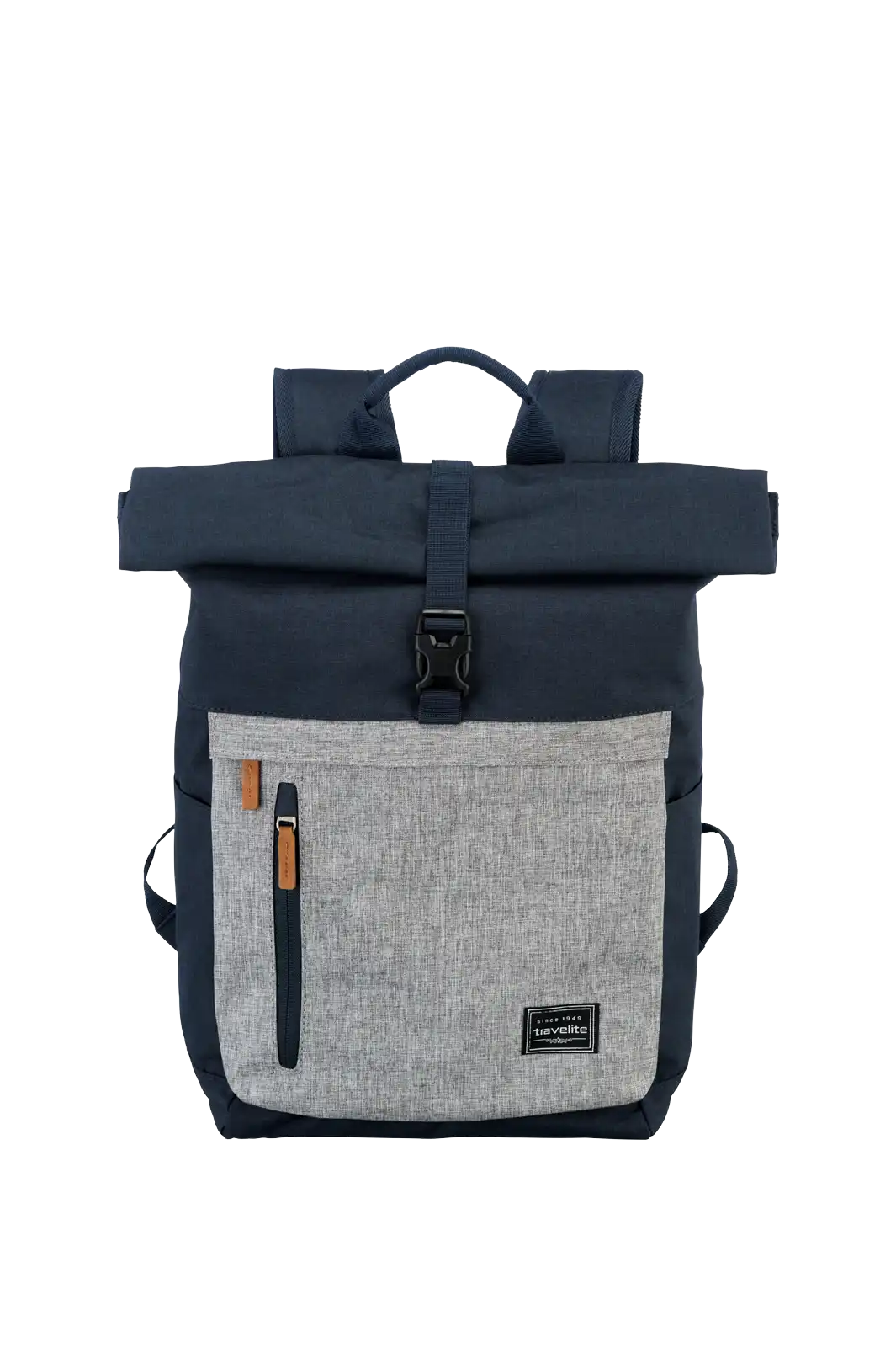 Travelite BASICS Rollup Rucksack, Marine/Grau – Produktansicht 1