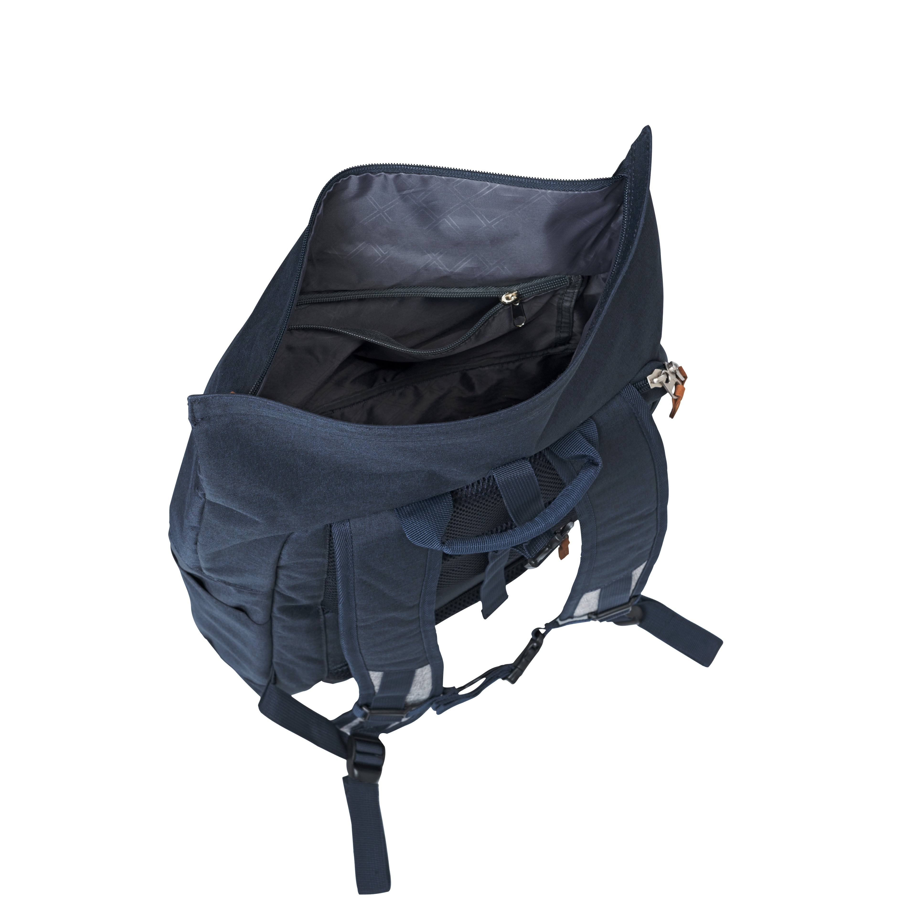 Travelite BASICS Rollup Rucksack, Marine/Grau