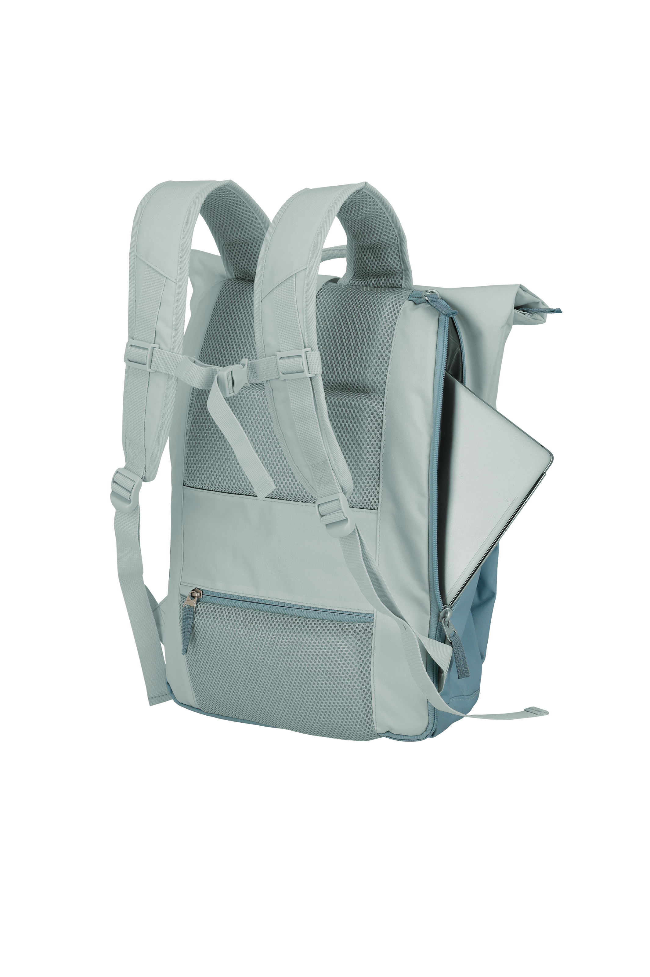 Travelite BASICS Rollup Rucksack, Ice Blue – Produktansicht 7