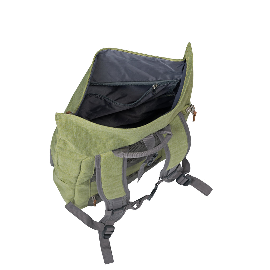 Travelite BASICS Rollup Rucksack, Grün/Grau