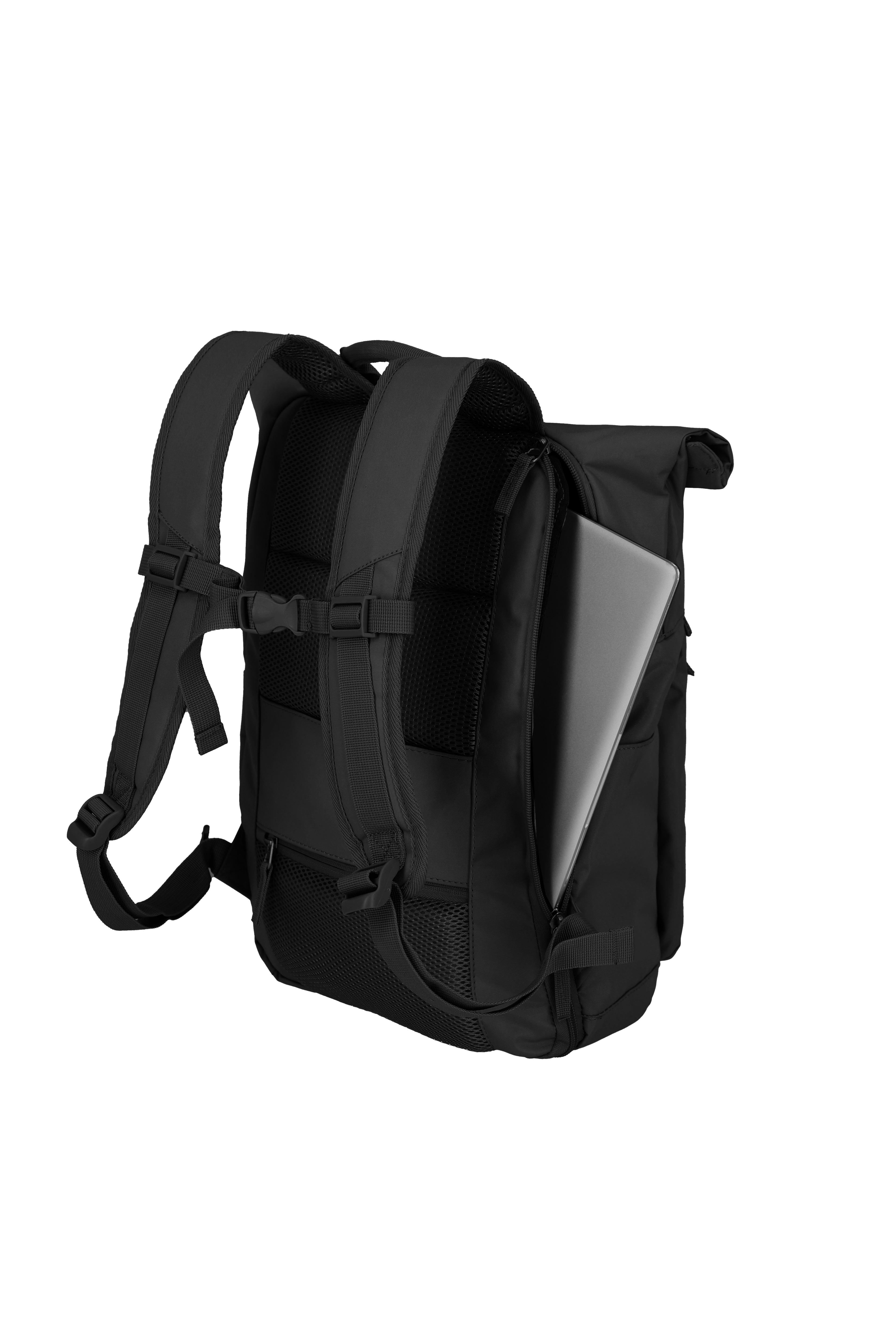 Travelite BASICS Rollup Rucksack, Schwarz