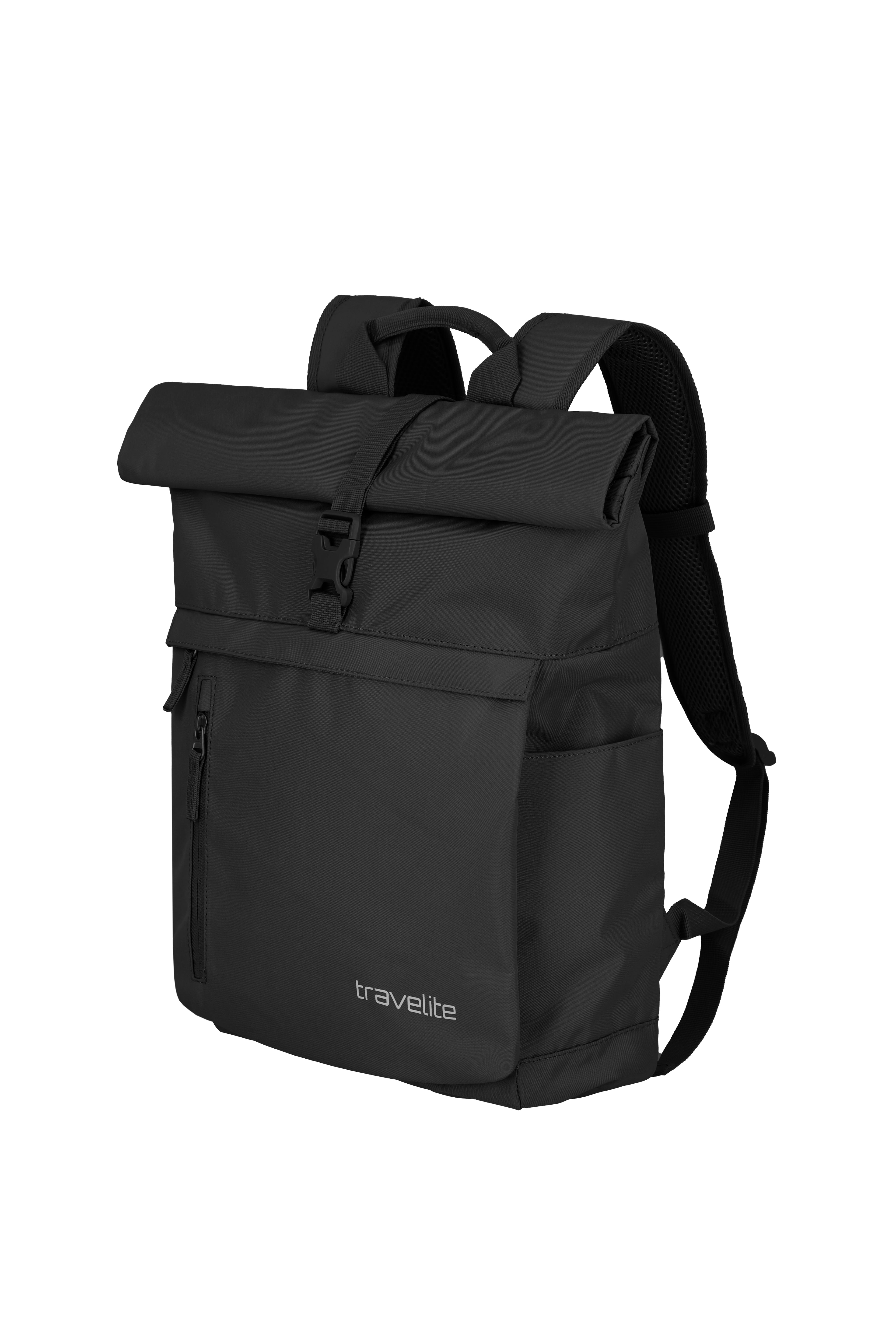 Travelite BASICS Rollup Rucksack, Schwarz