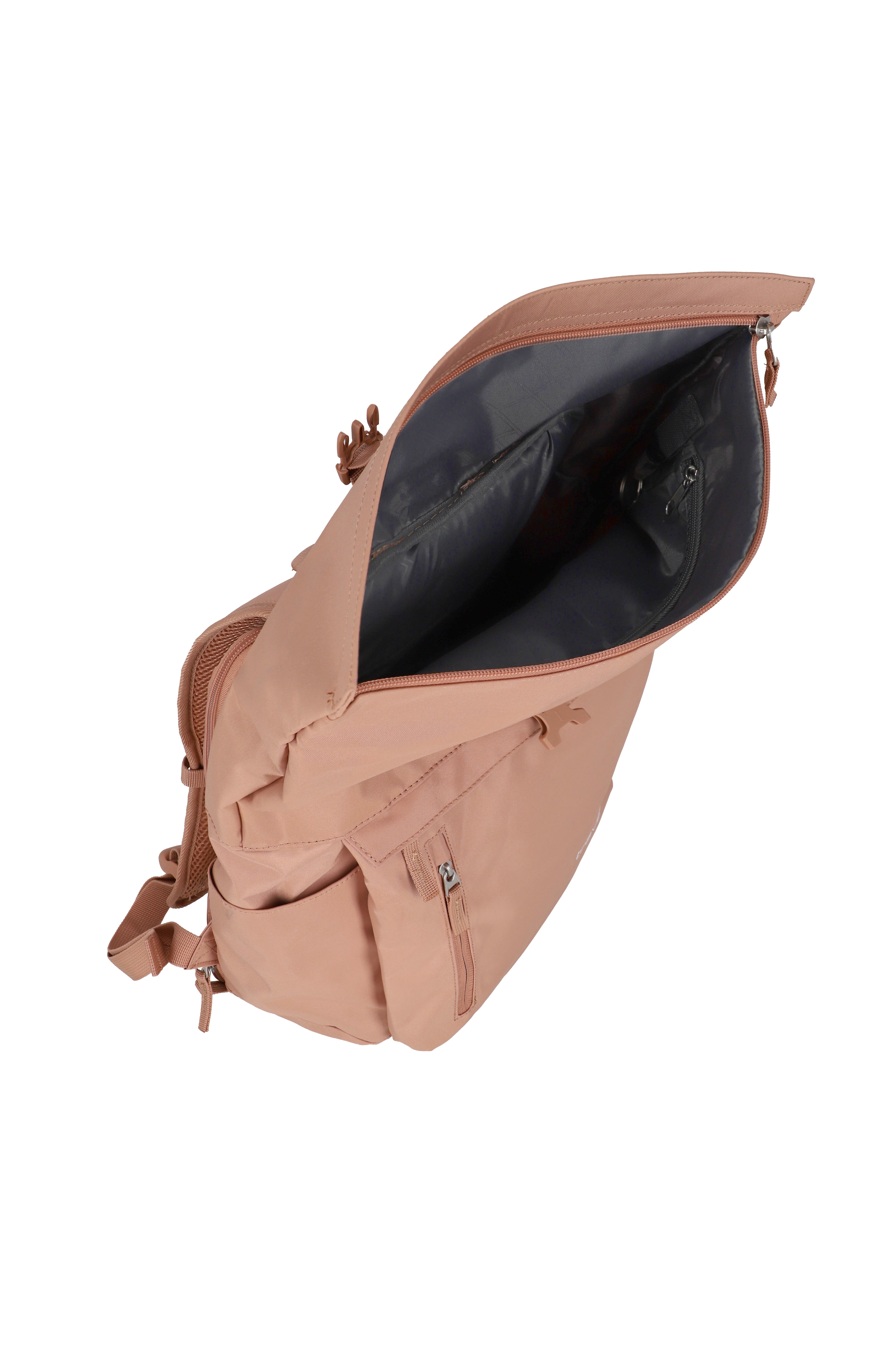 Travelite BASICS Rollup Rucksack, Puderrosa