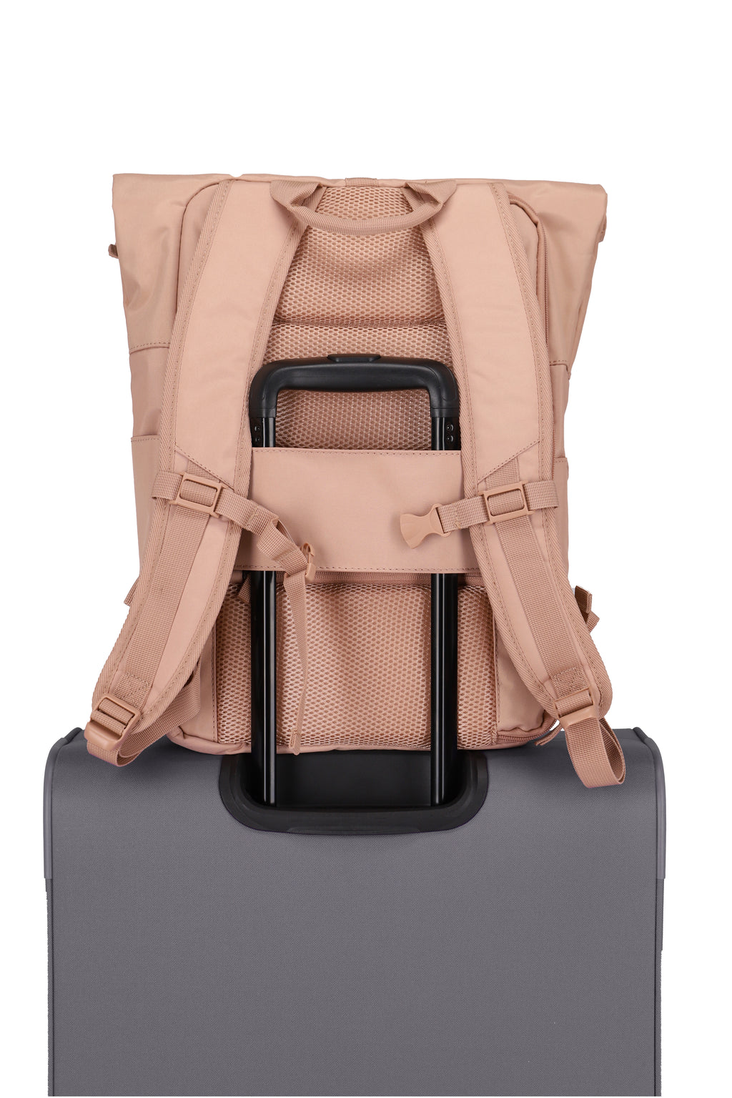 Travelite BASICS Rollup Rucksack, Puderrosa