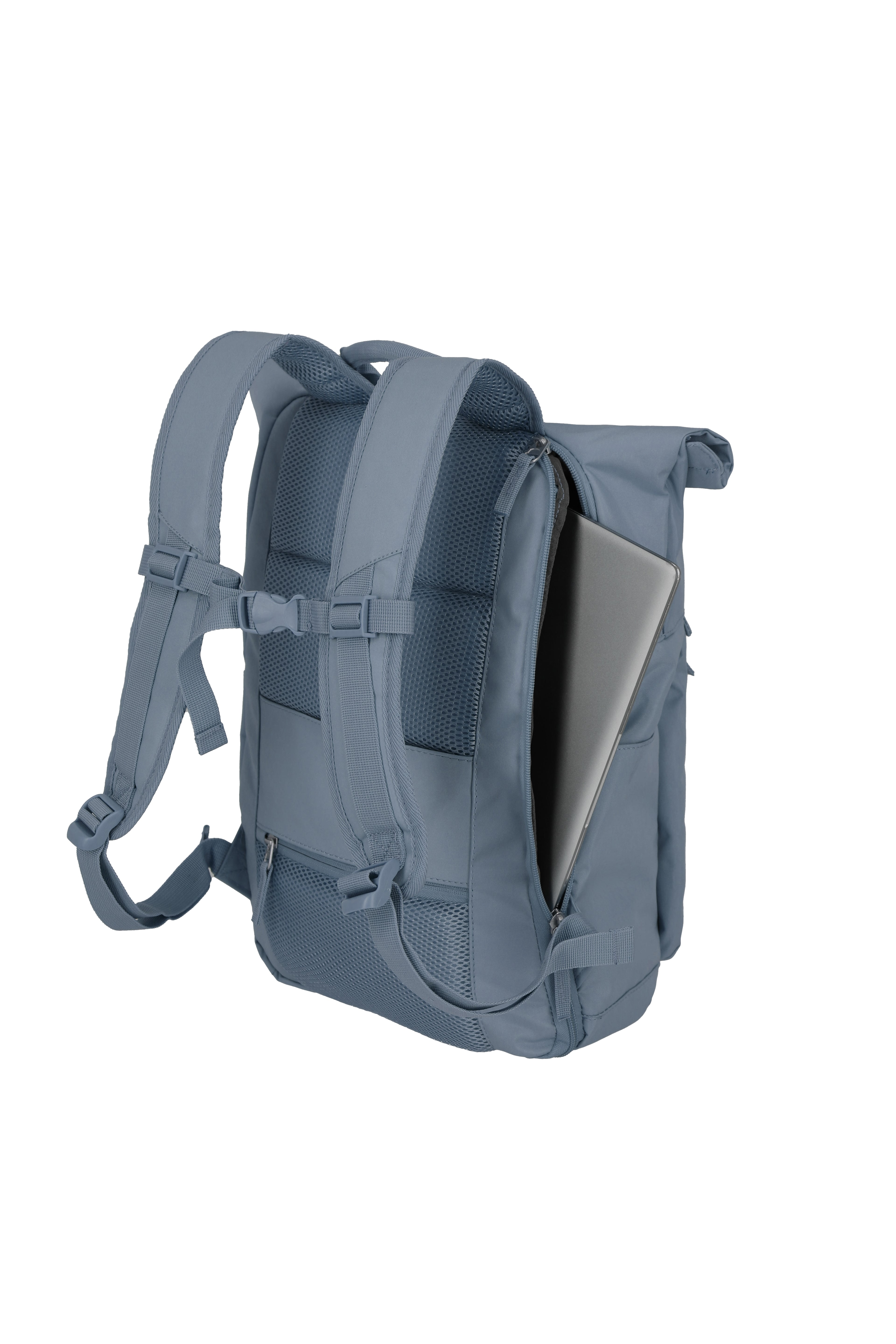 Travelite BASICS Rollup Rucksack, Rauchblau