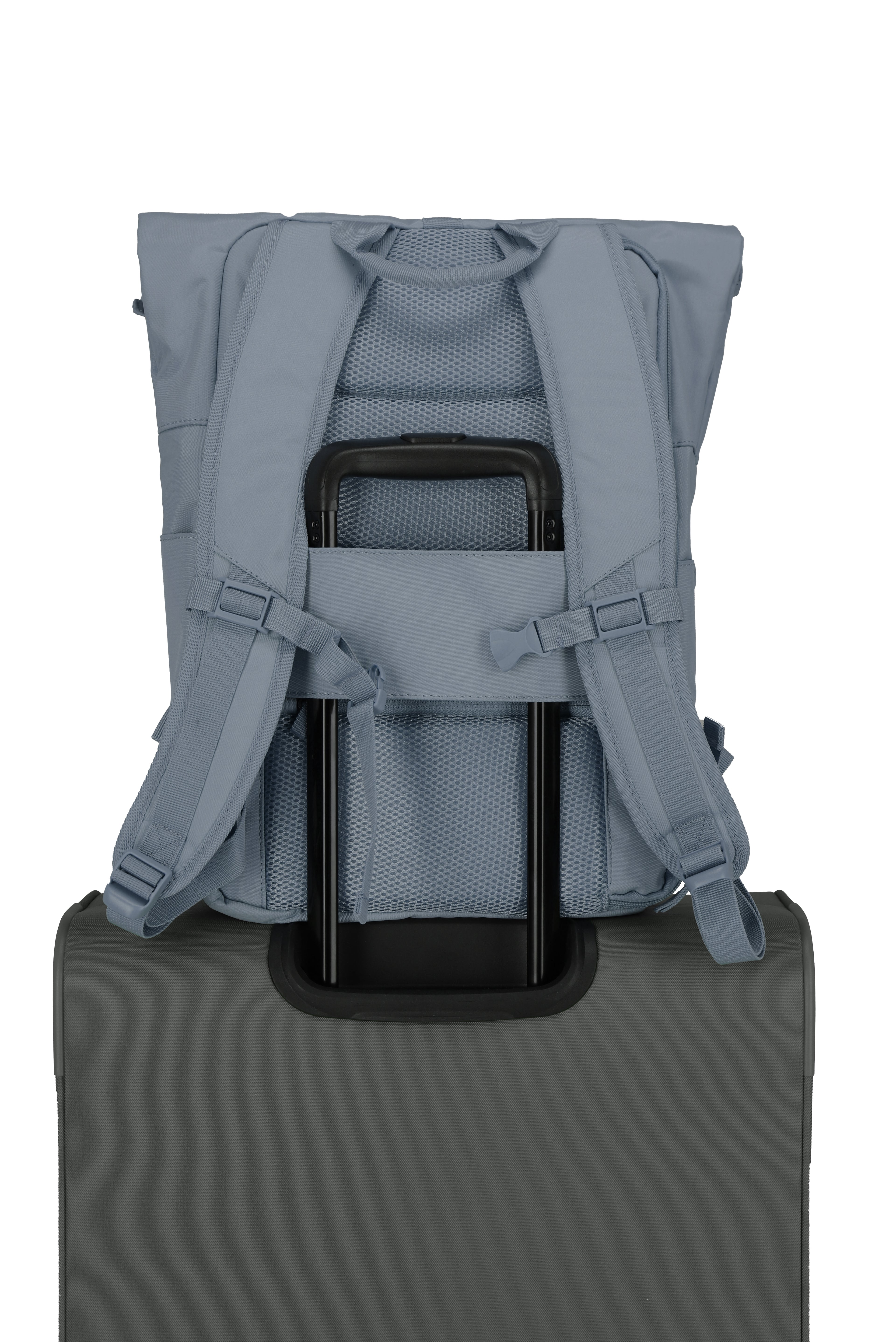 Travelite BASICS Rollup Rucksack, Rauchblau