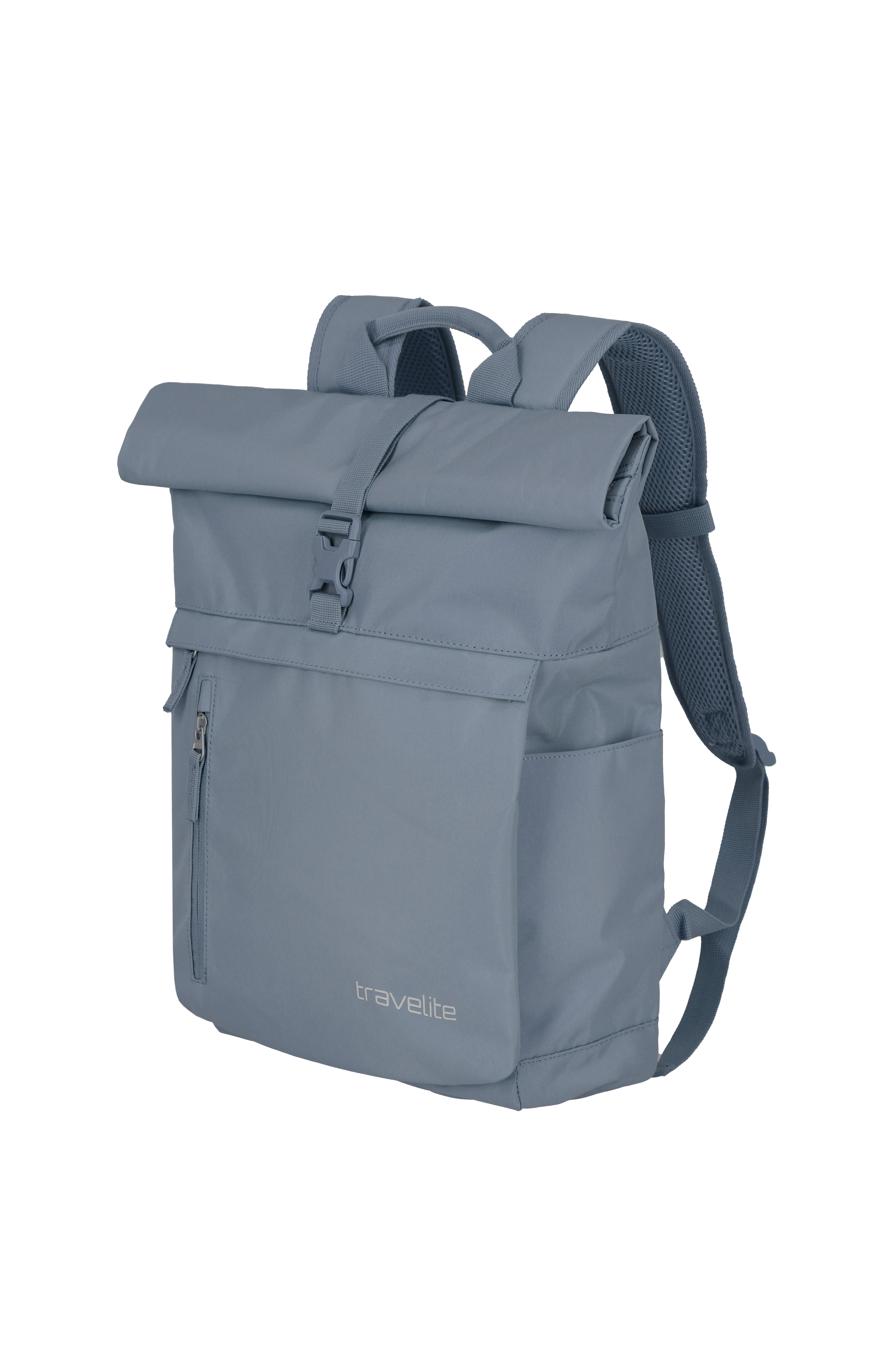 Travelite BASICS Rollup Rucksack, Rauchblau