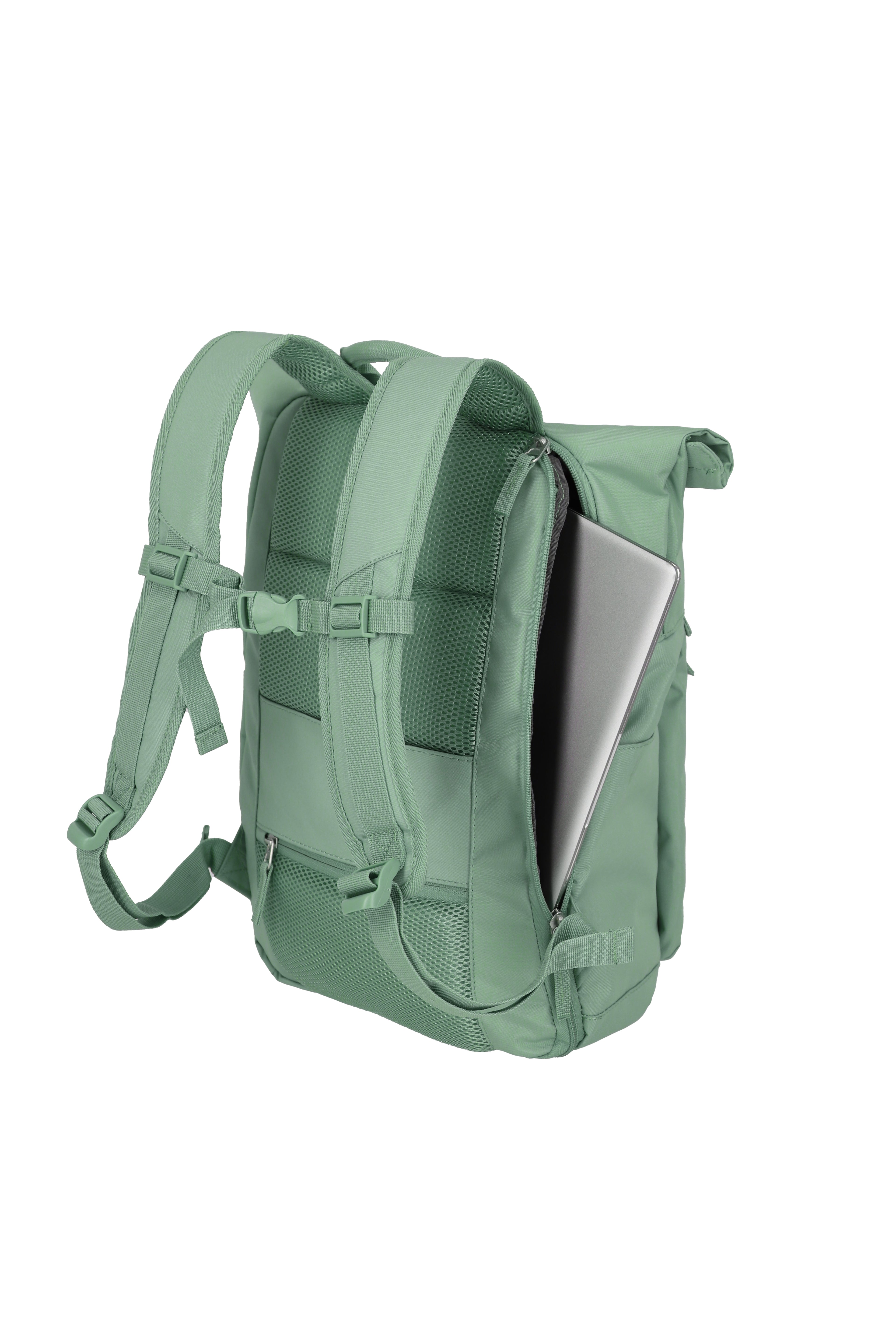 Travelite BASICS Rollup Rucksack, Hellgrün