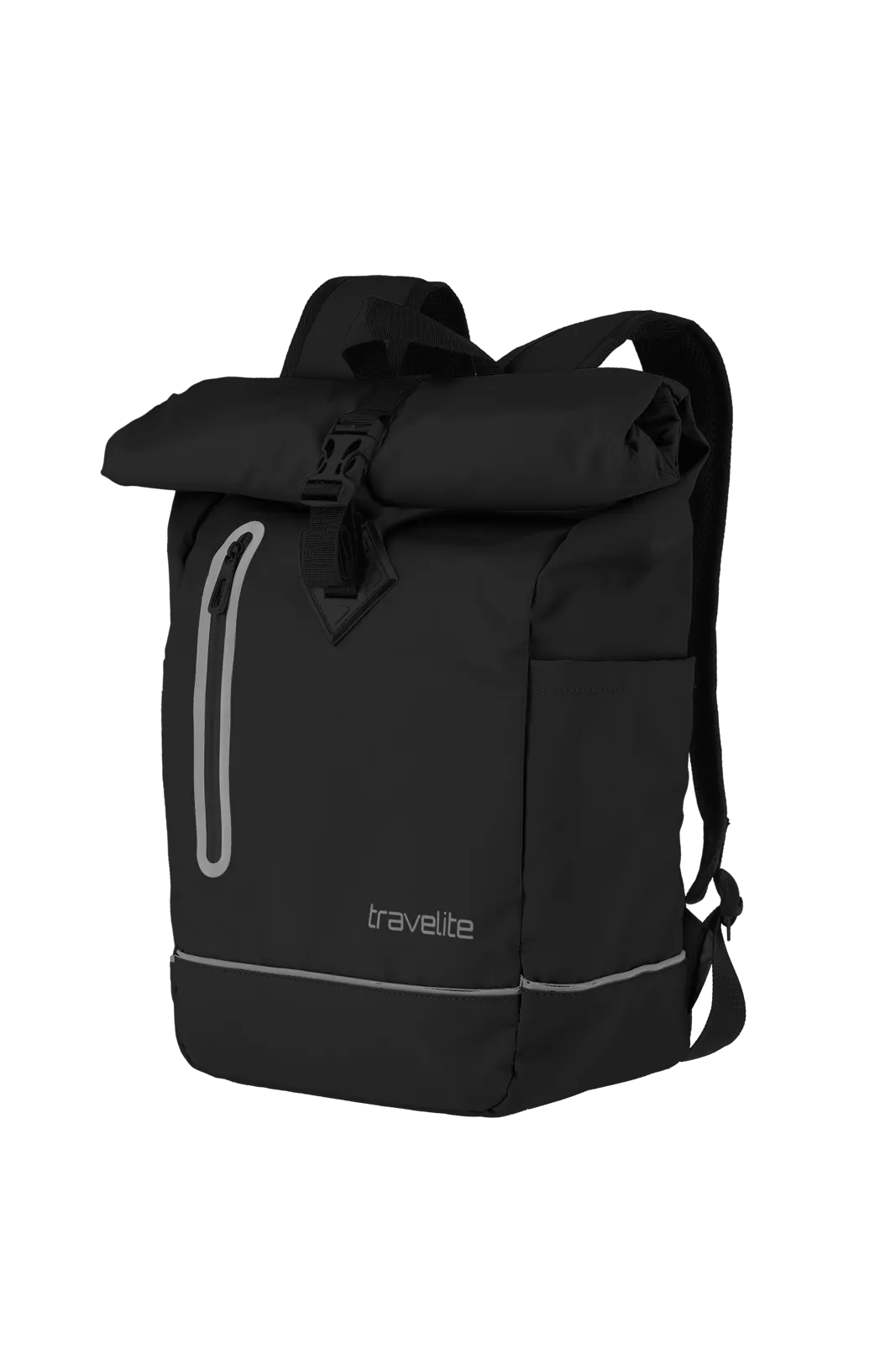 Travelite BASICS Roll-Up Rucksack, Schwarz – Produktansicht 2