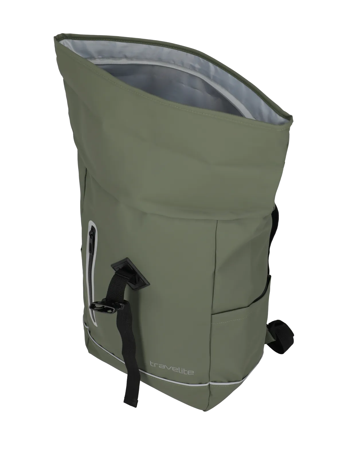 Travelite BASICS Roll-Up Rucksack, Olive – Produktansicht 3