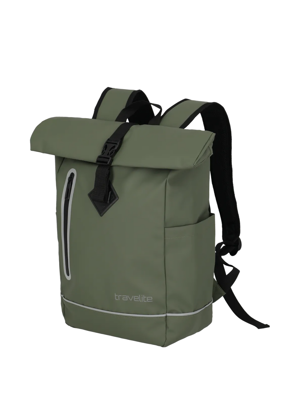 Travelite BASICS Roll-Up Rucksack, Olive – Produktansicht 2