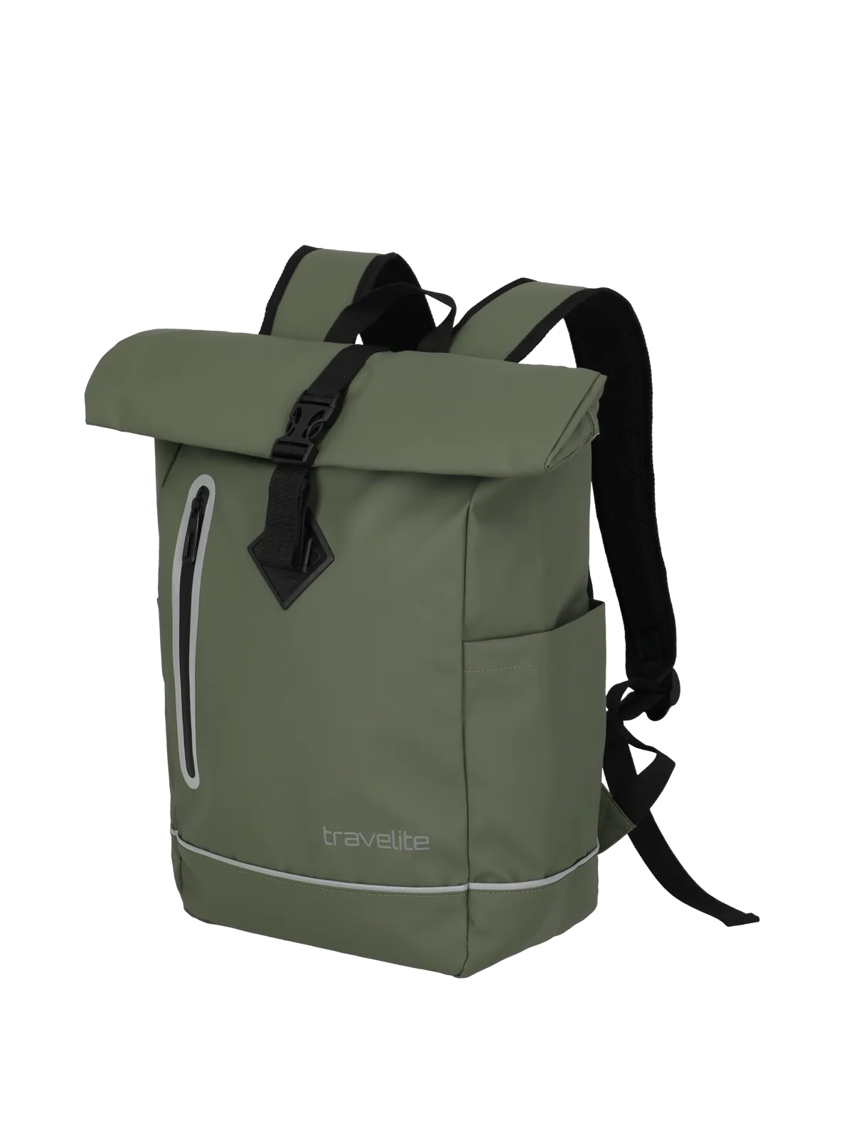 Travelite BASICS Roll-Up Rucksack, Olive – Produktansicht 2